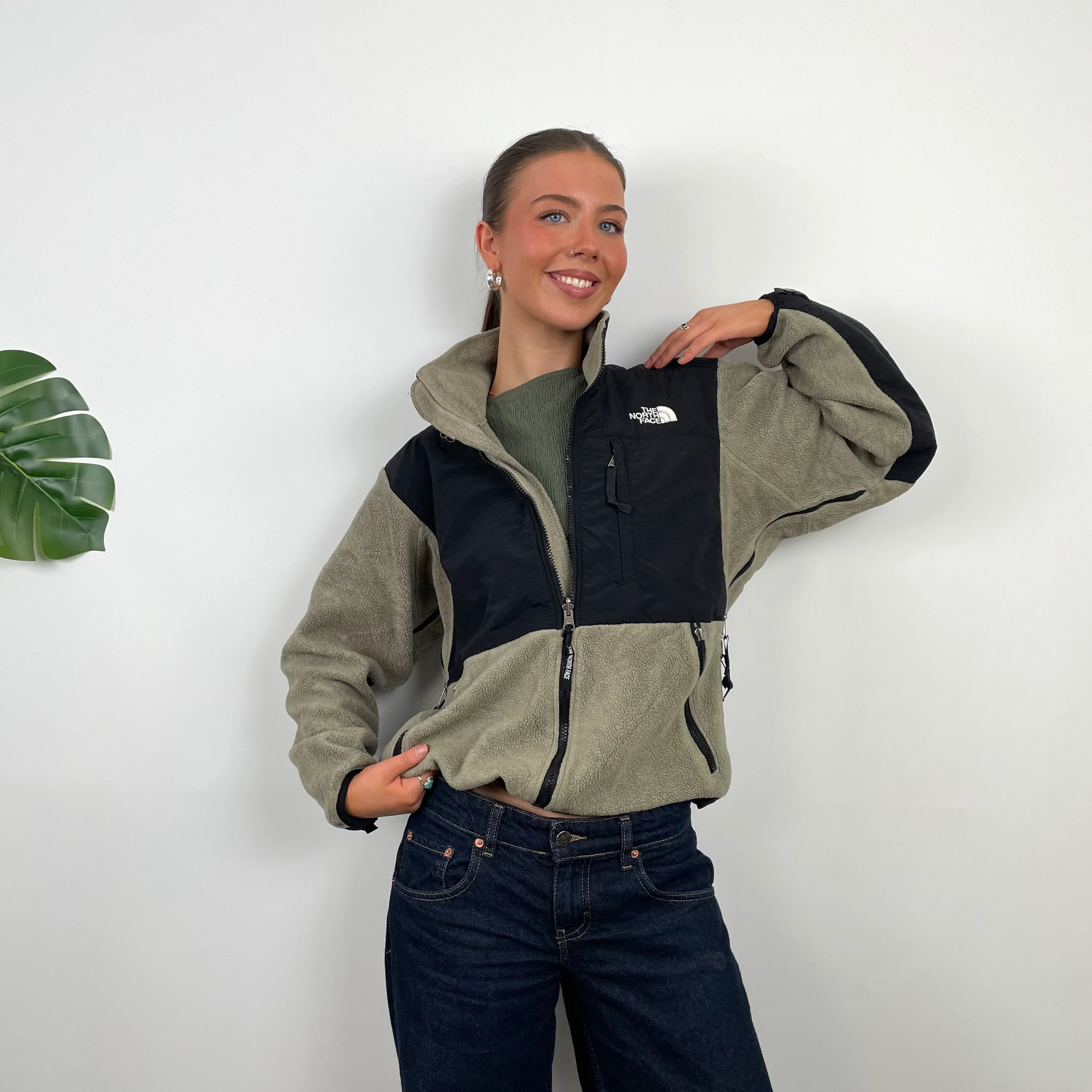North Face RARE Coffee Denali Teddy Bear Fleece Zip Up Jacket (S)