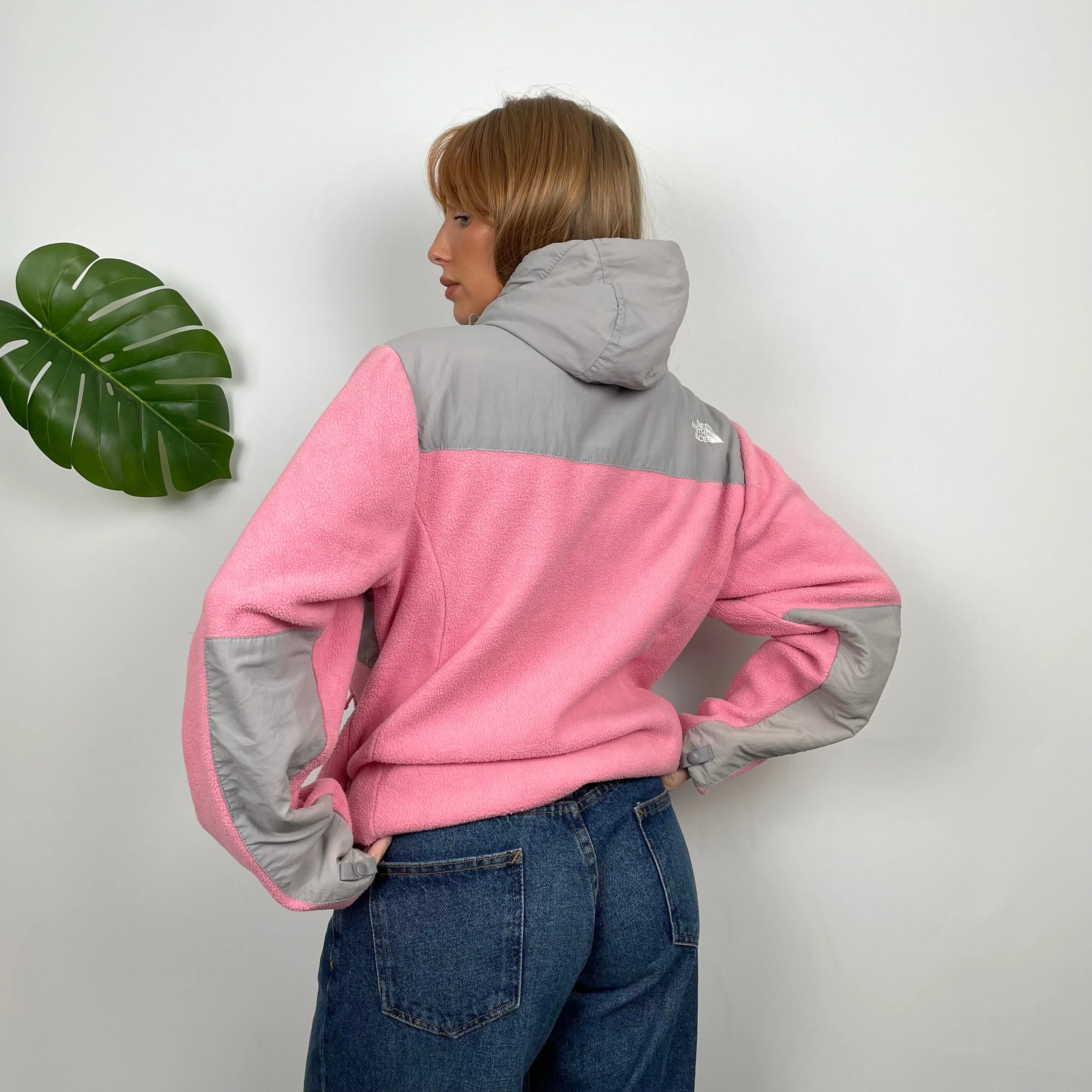 North Face RARE Pink Denali Teddy Bear Fleece Zip Up Hoodie Jacket (M) - Image 4