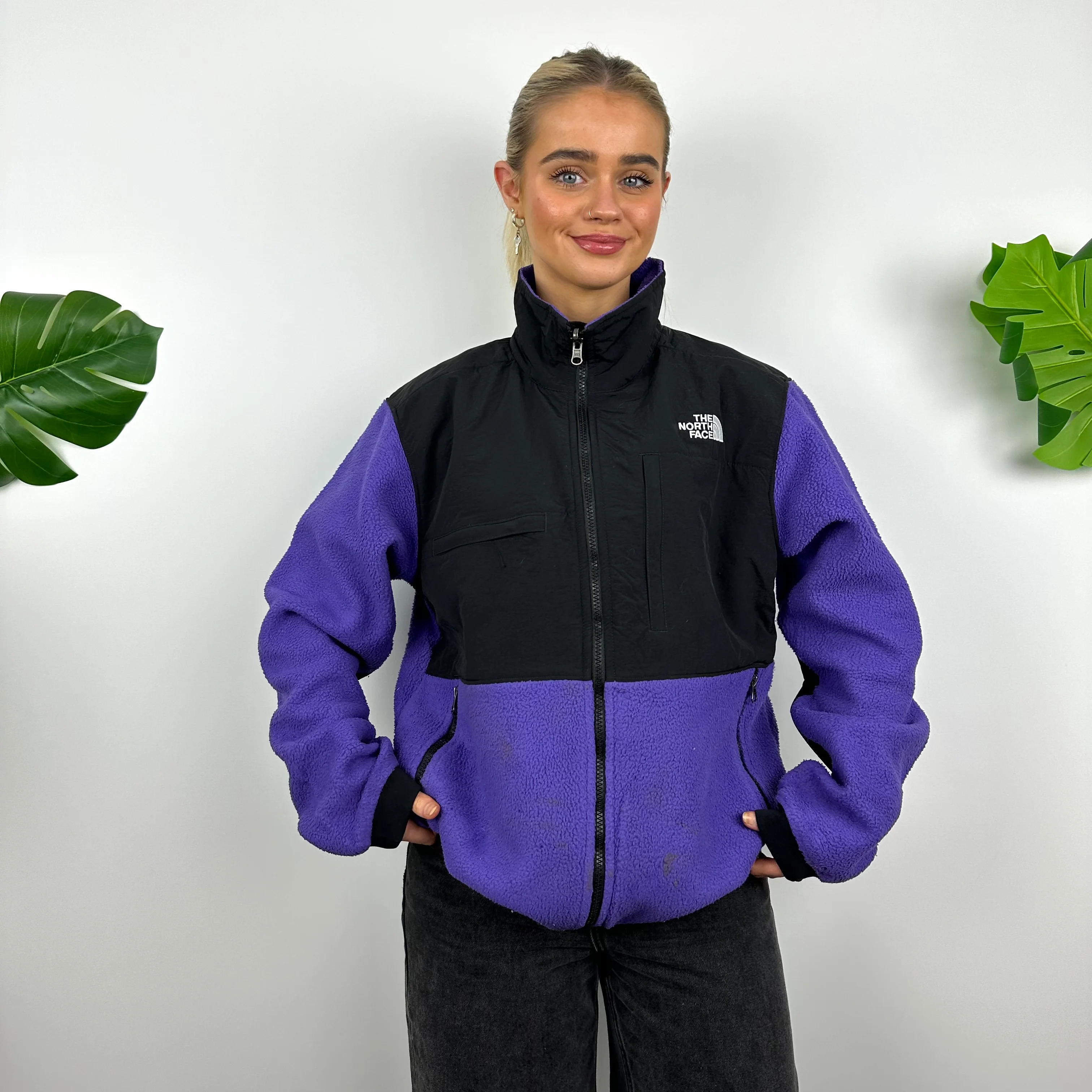 North Face RARE Purple Denali Teddy Bear Fleece Zip Up Jacket (M) - Image 3