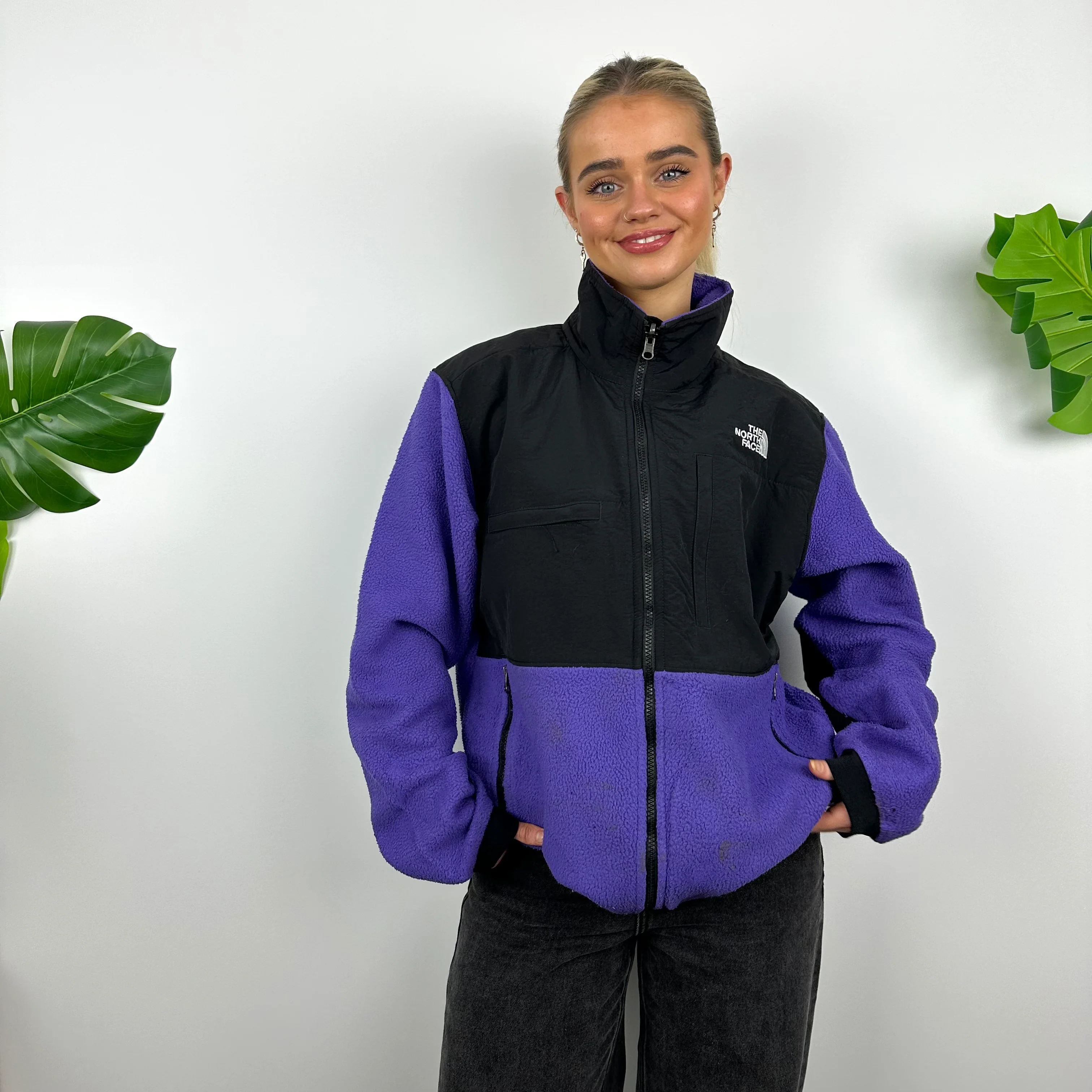 North Face RARE Purple Denali Teddy Bear Fleece Zip Up Jacket (M) - Image 5
