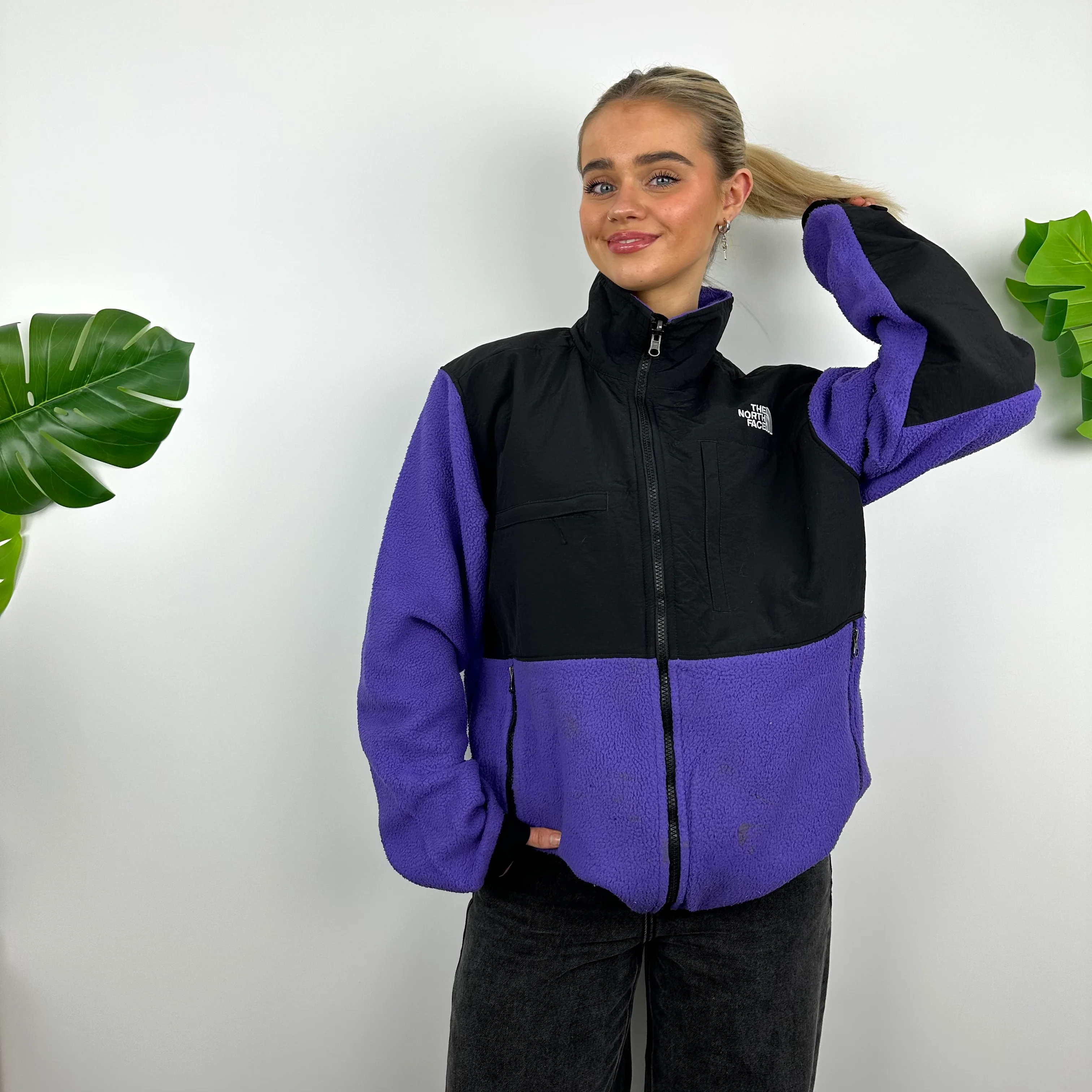 North Face RARE Purple Denali Teddy Bear Fleece Zip Up Jacket (M) - Image 6