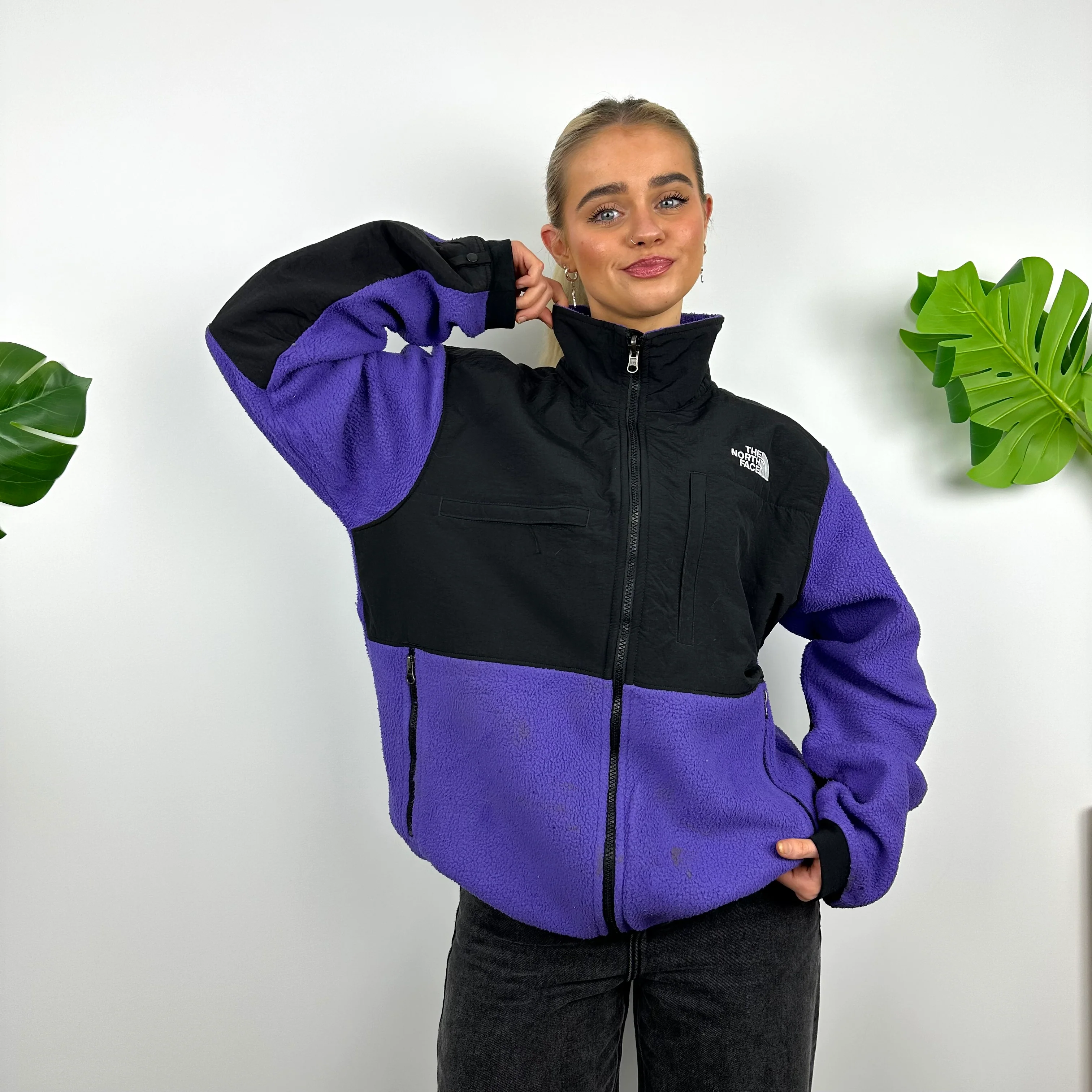 North Face RARE Purple Denali Teddy Bear Fleece Zip Up Jacket (M) - Image 7