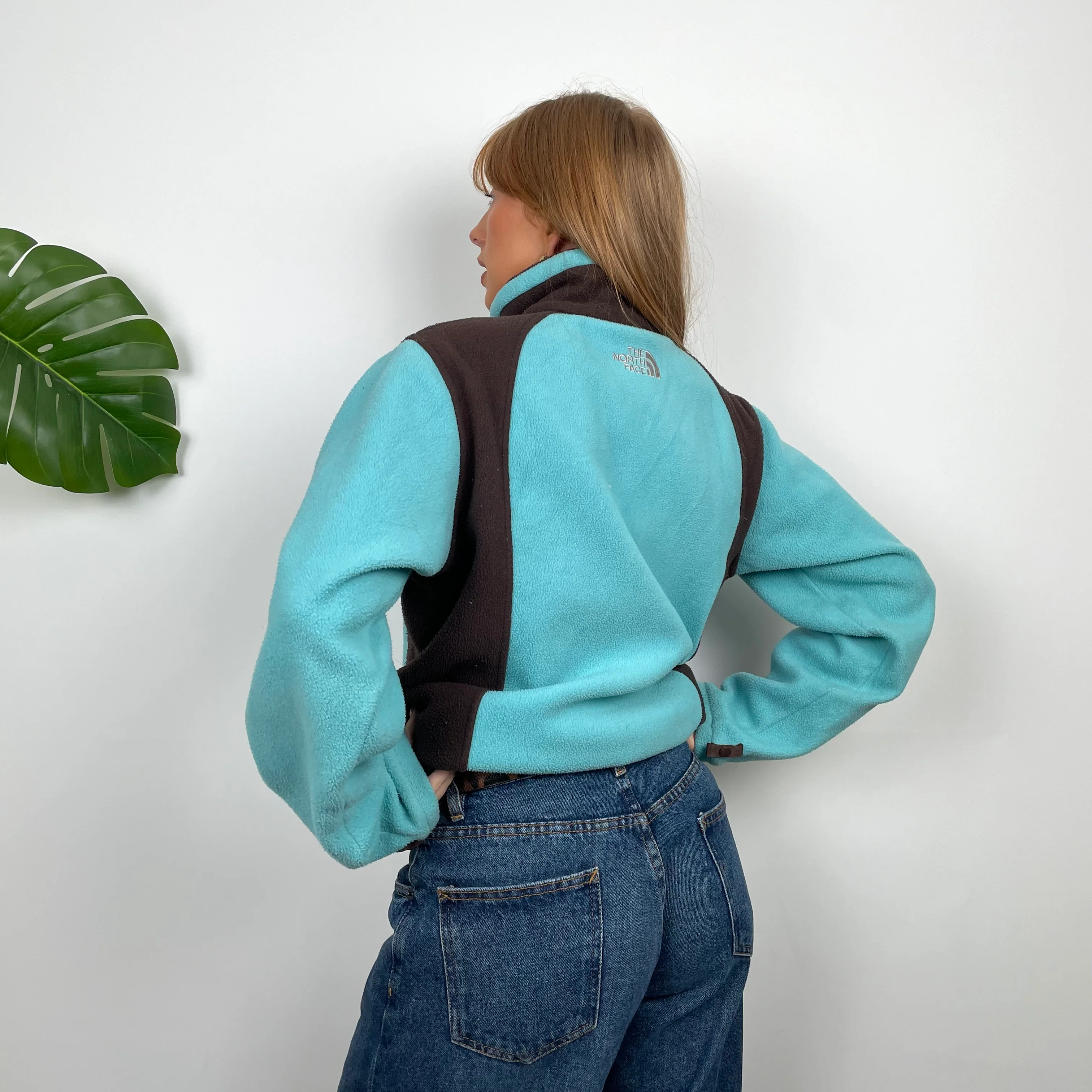 North Face RARE Turquoise Teddy Bear Fleece Zip Up Jacket (S) - Image 4