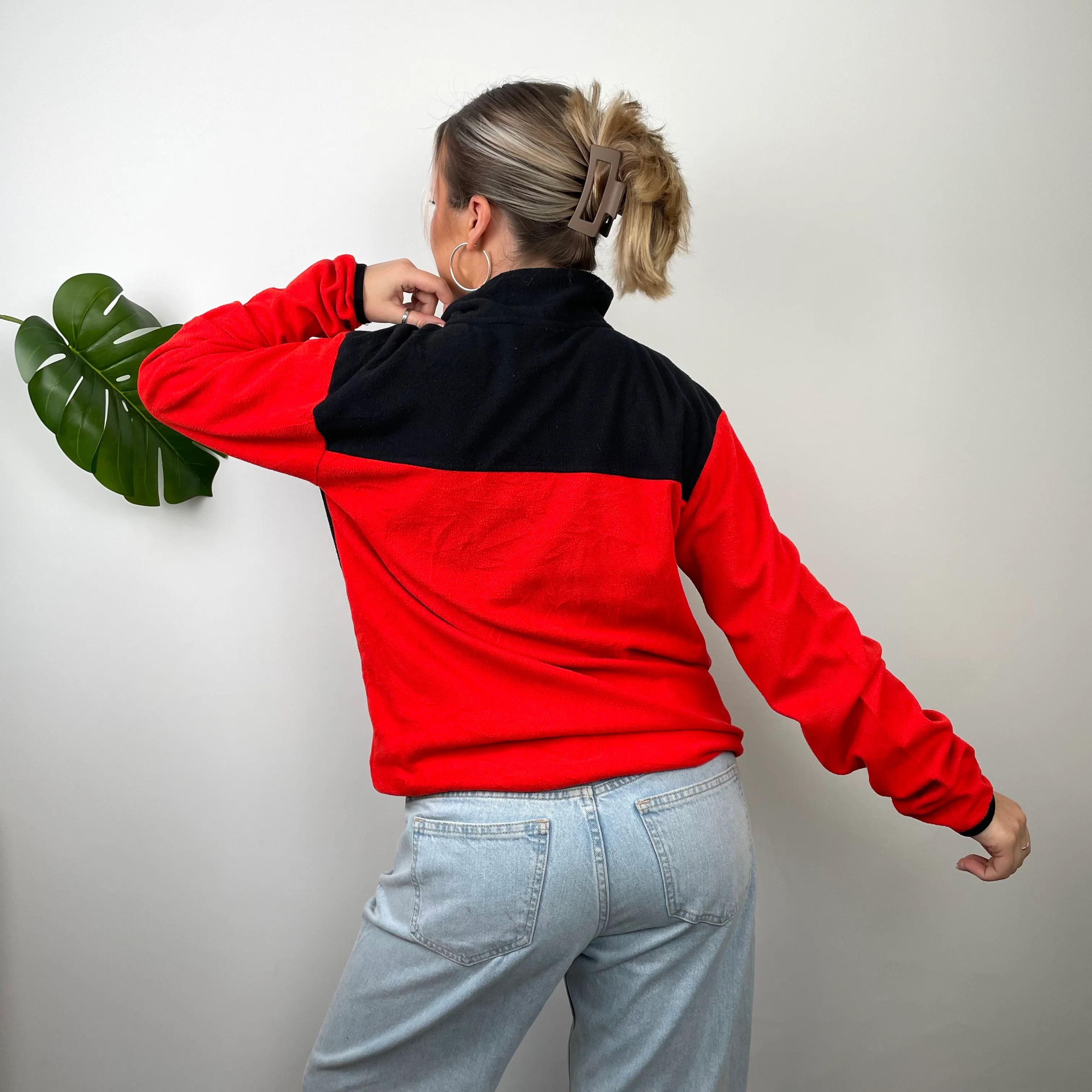 North Face Red Denali Teddy Bear Fleece Zip Up Jacket (XL) - Image 4