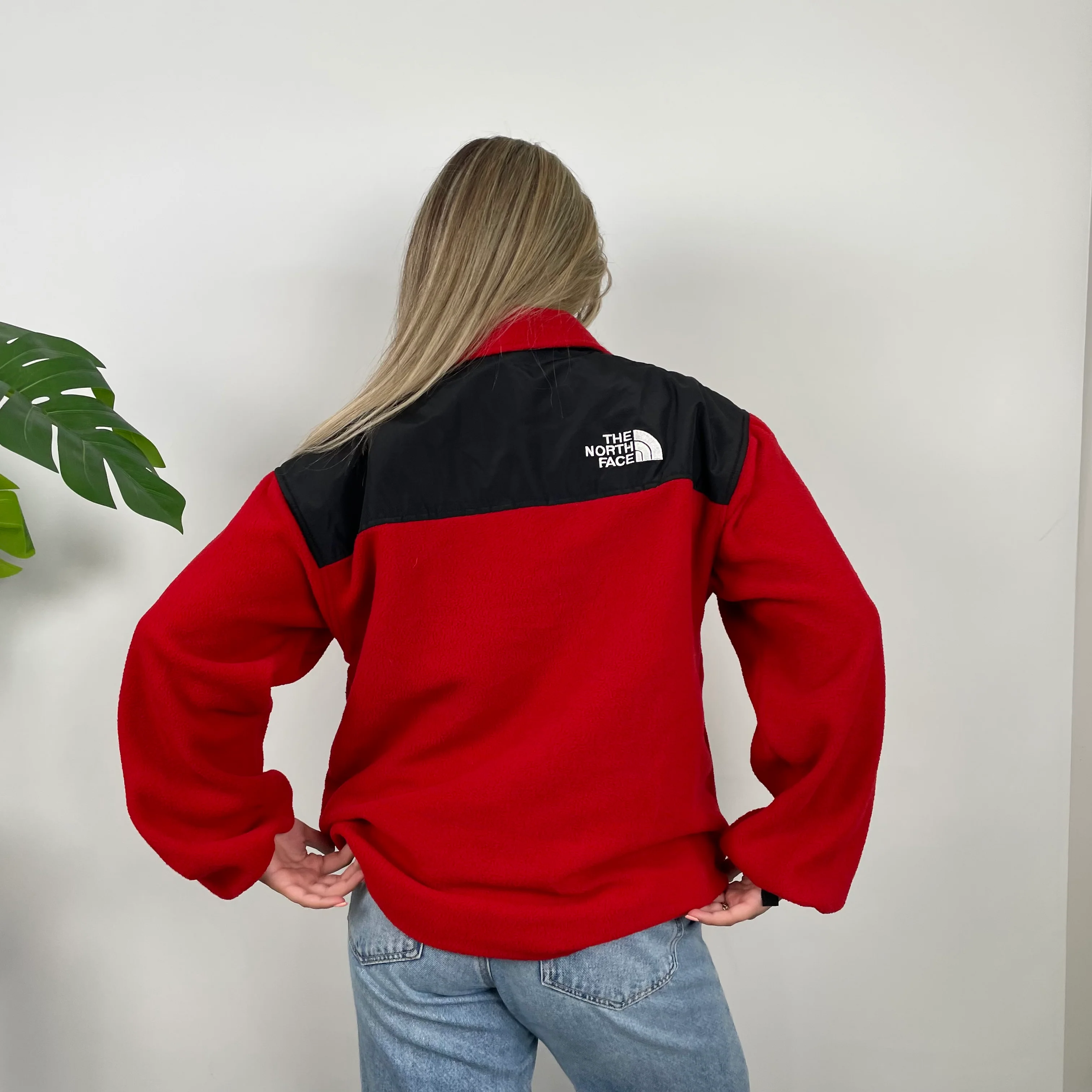 North Face Red Denali Teddy Bear Fleece Zip Up Jacket (S) - Image 4