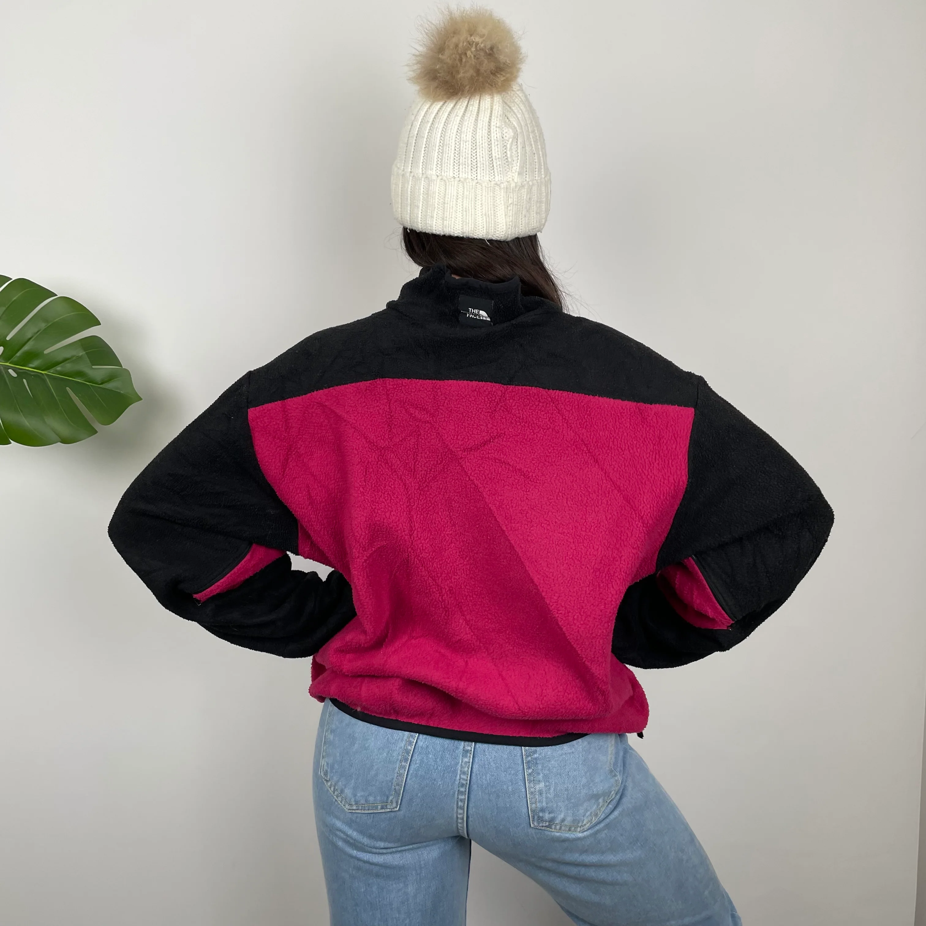 North Face Pink Teddy Bear Fleece Zip Up Jacket (M) - Image 7