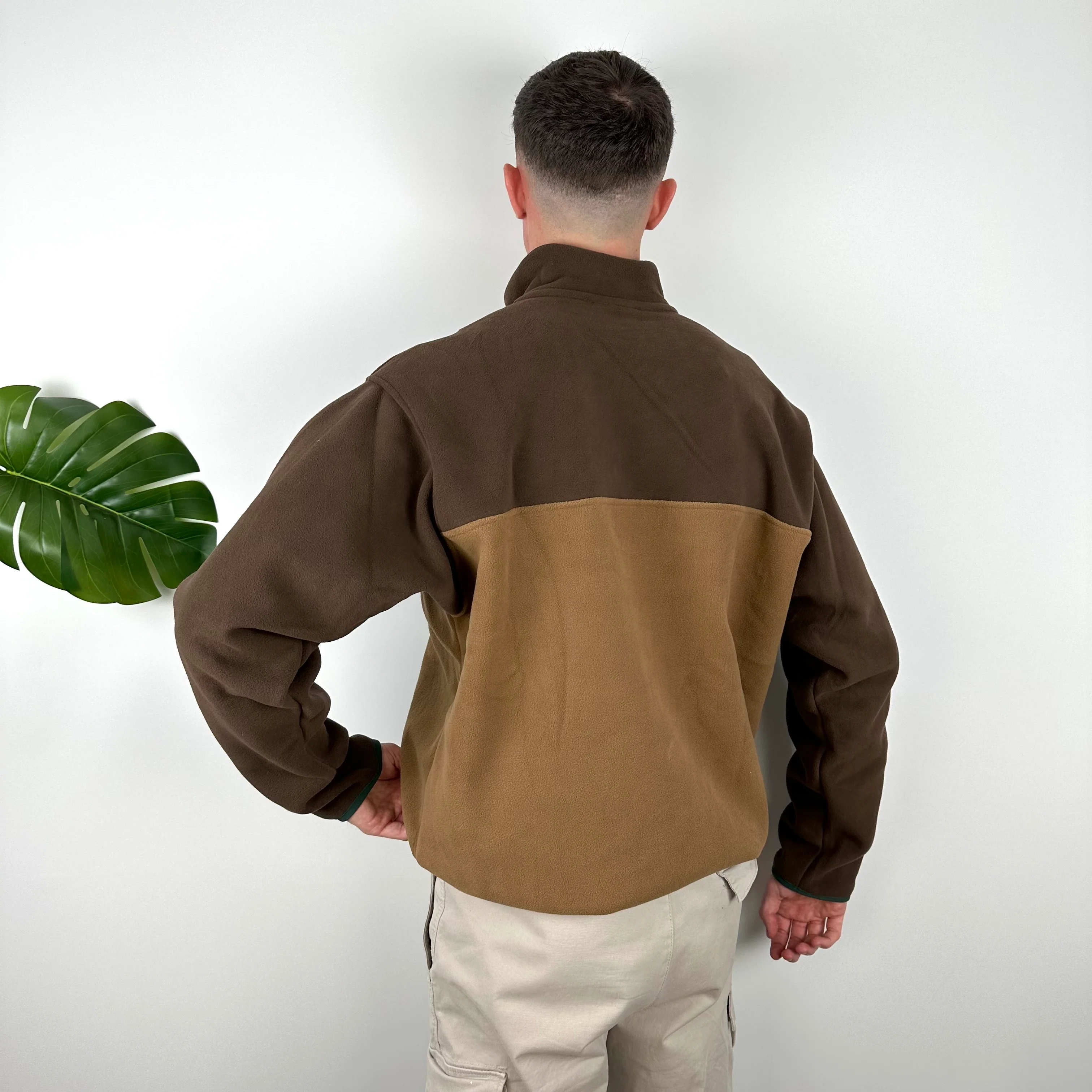 Patagonia Brown Embroidered Spell Out Teddy Bear Fleece Sweatshirt (L) - Image 7