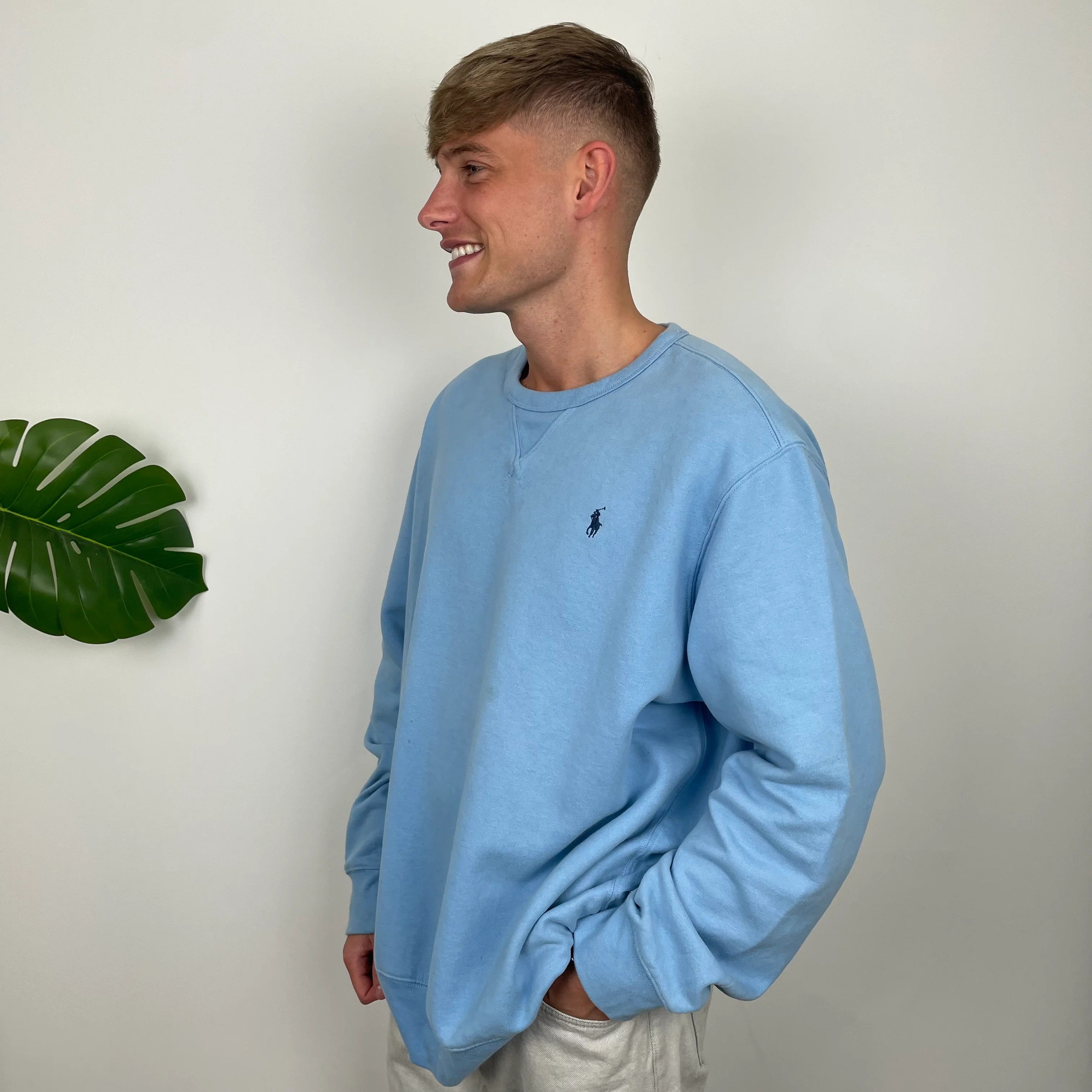 Polo Ralph Lauren Baby Blue Embroidered Logo Sweatshirt (XL) - Image 4