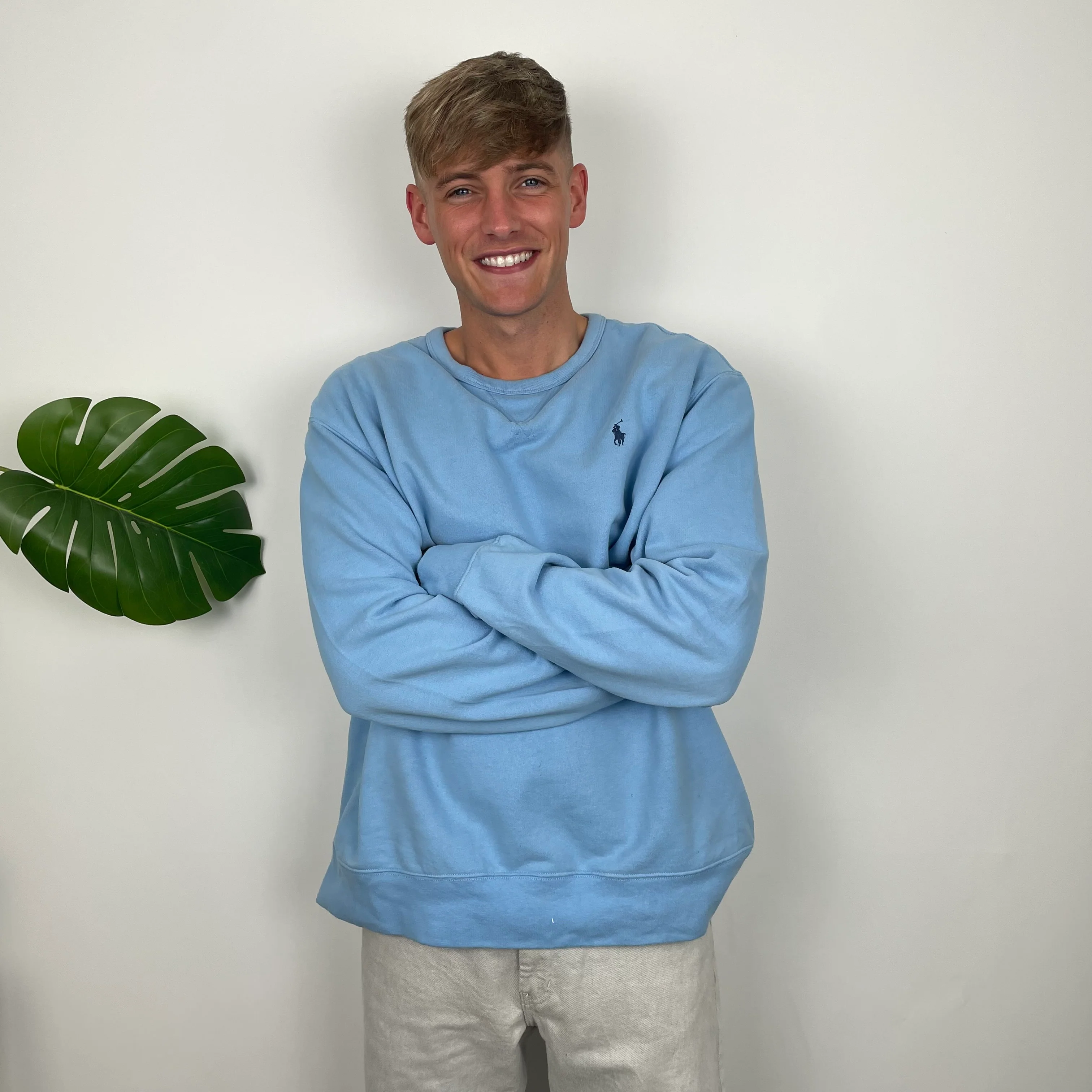 Polo Ralph Lauren Baby Blue Embroidered Logo Sweatshirt (XL) - Image 5