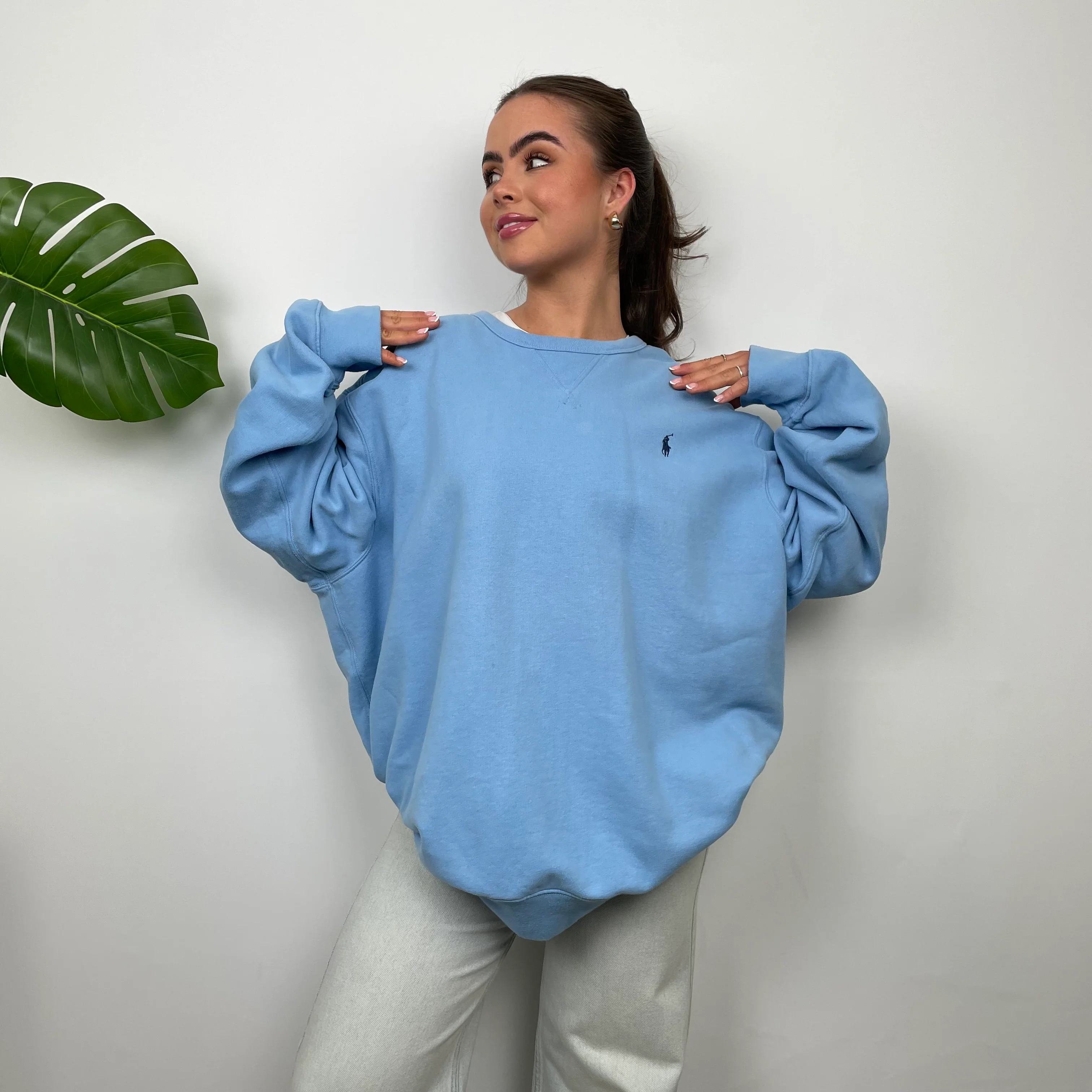 Polo Ralph Lauren Baby Blue Embroidered Logo Sweatshirt (XL) - Image 4