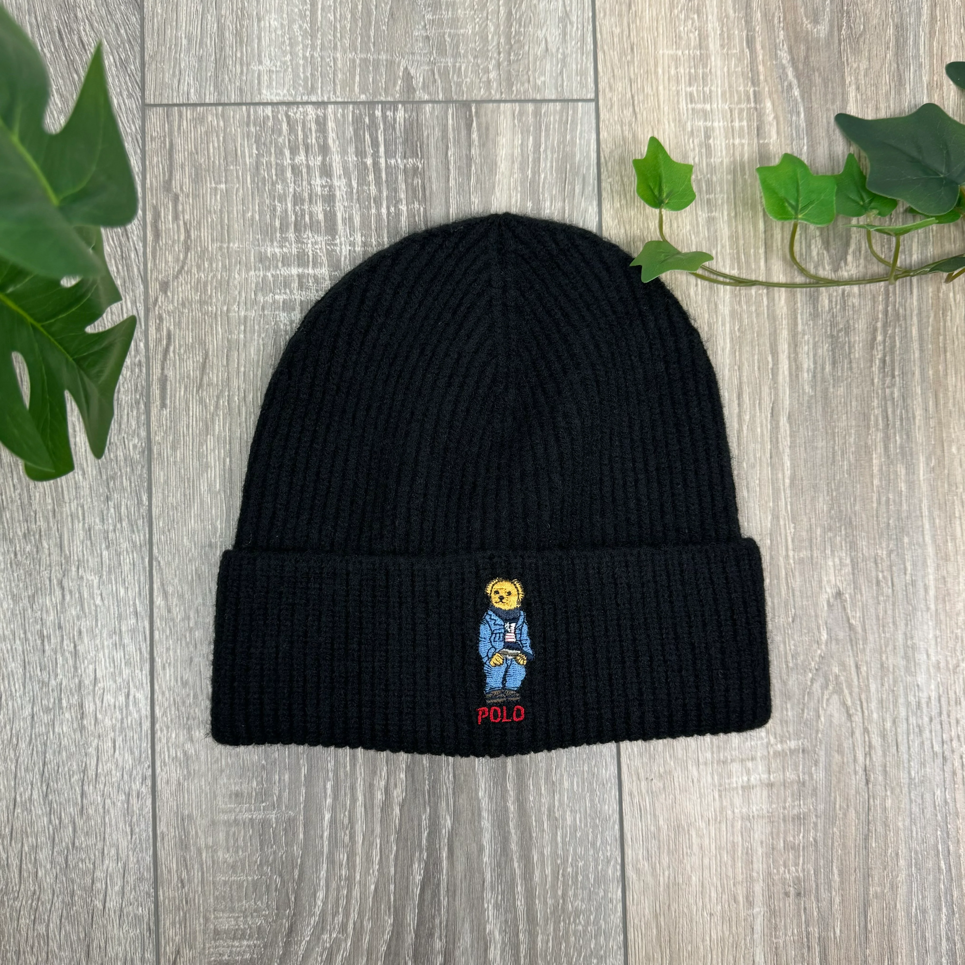 Polo Ralph Lauren Bear Beanie in Black