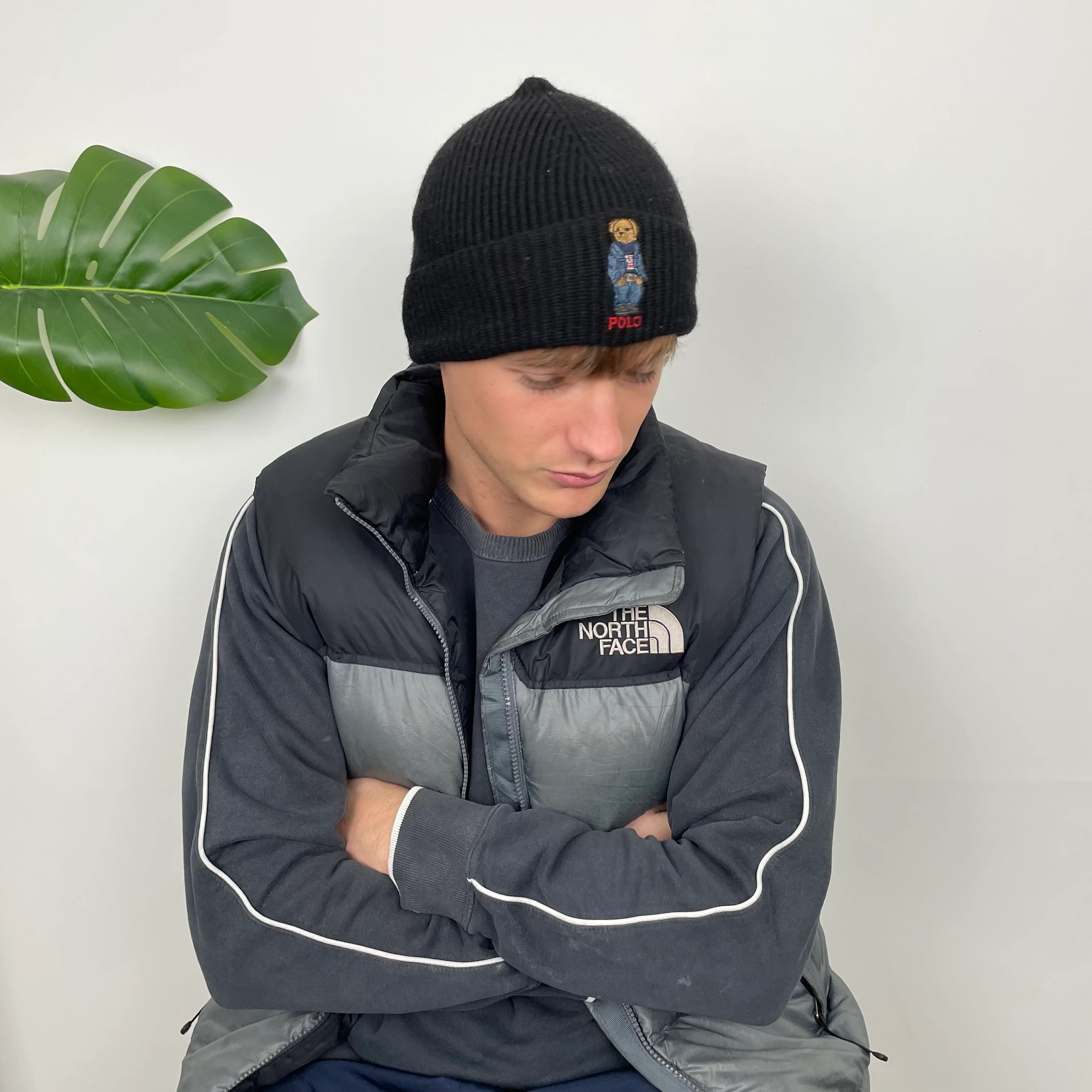 Polo Ralph Lauren Bear Beanie in Black - Image 3