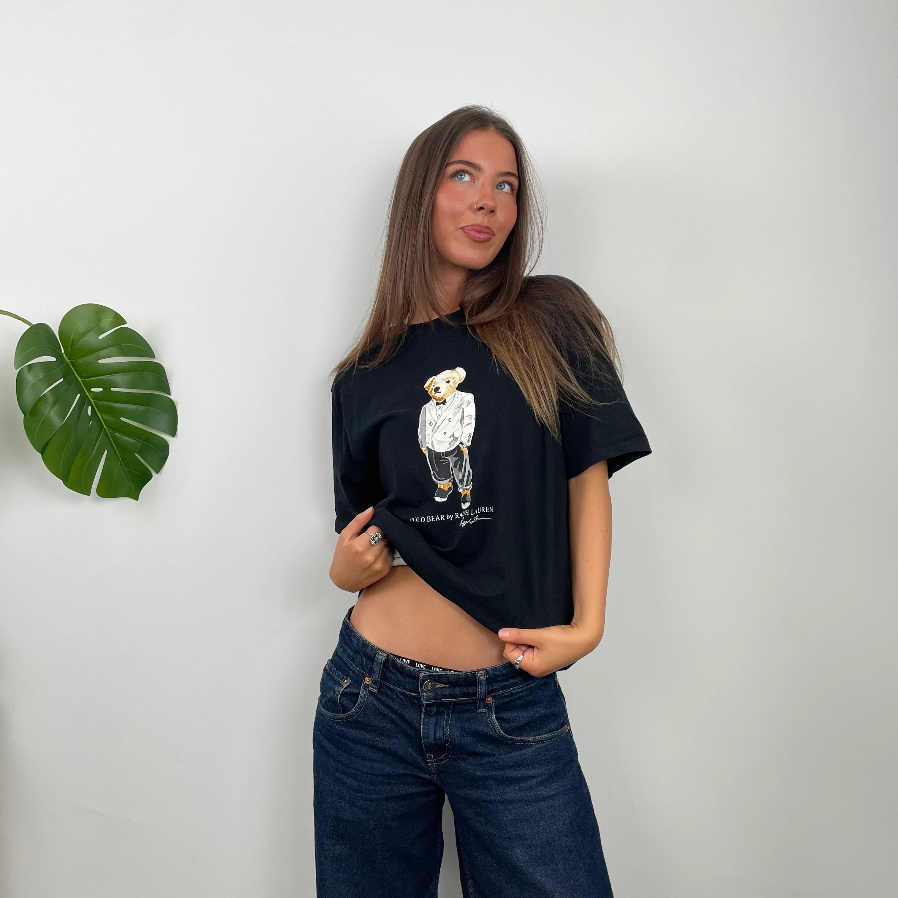 Polo Ralph Lauren Bear Black Spell Out T Shirt (L) - Image 4