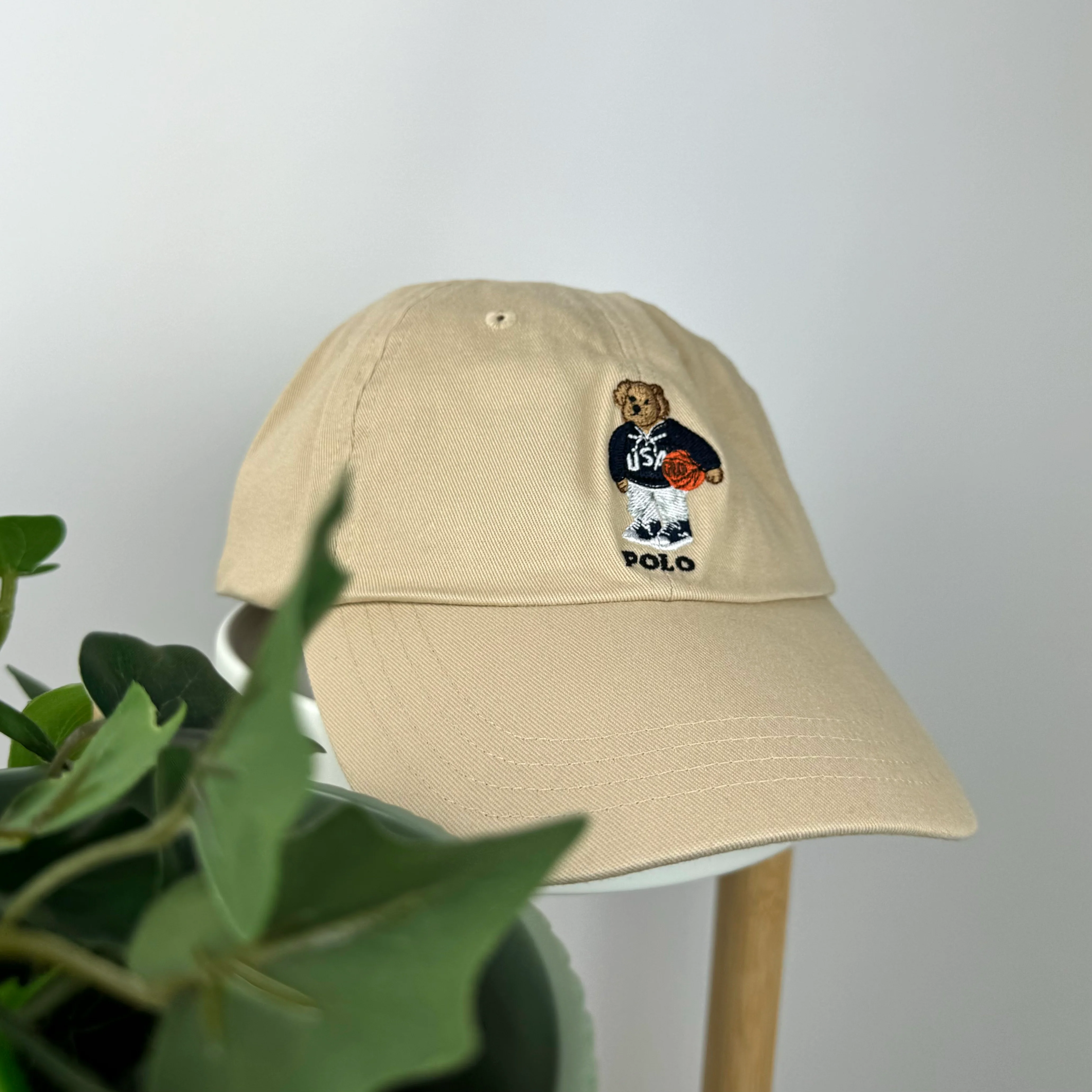 Polo Ralph Lauren Bear Cap in Tan