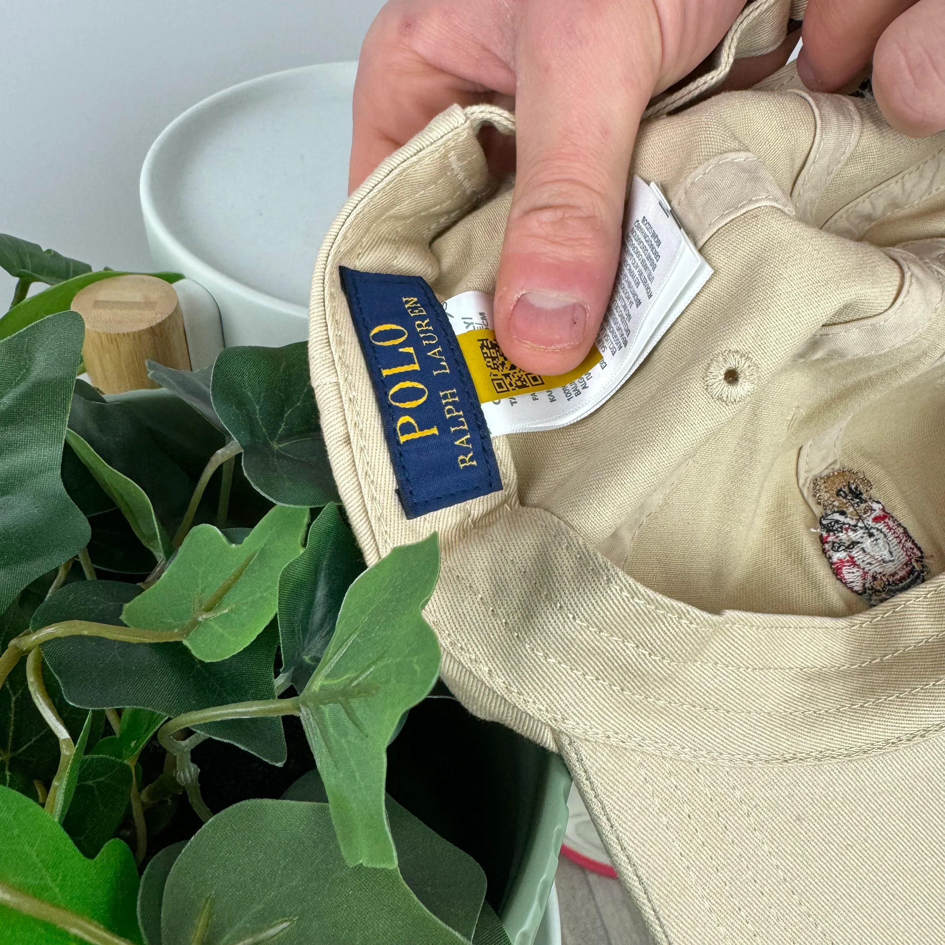 Polo Ralph Lauren Bear Cap in Tan - Image 4