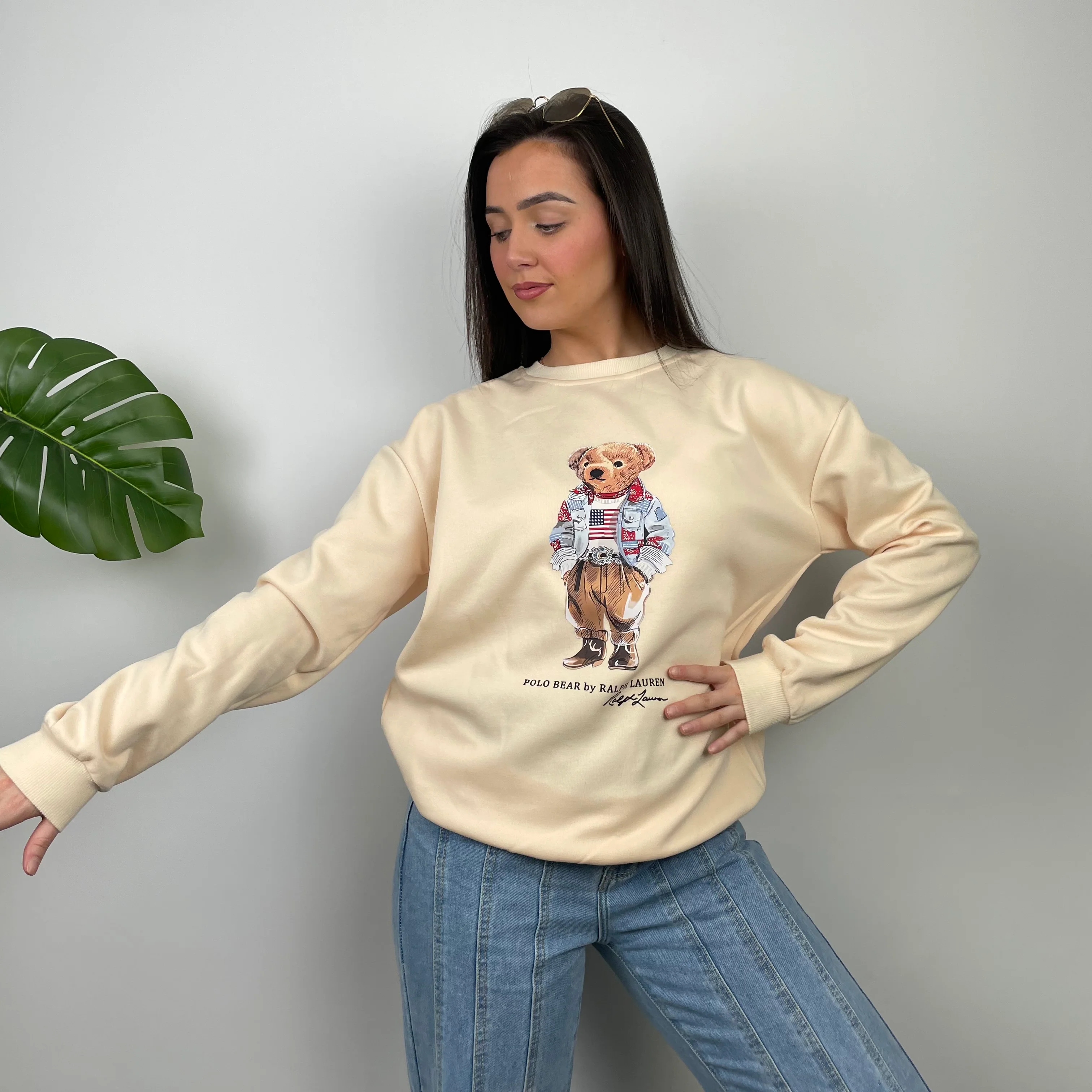 Polo Ralph Lauren Bear Sweatshirt (L) - Image 5