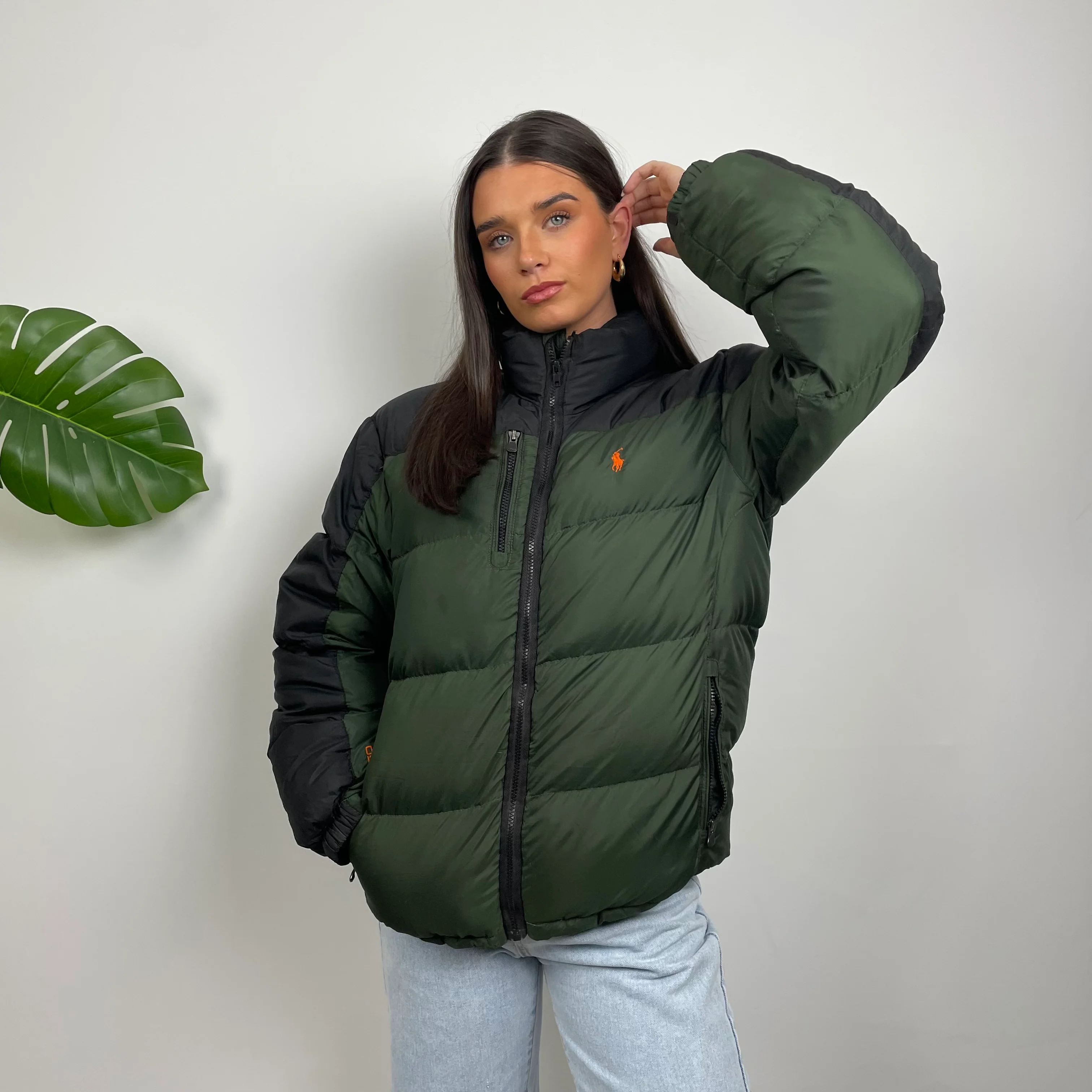 Polo Ralph Lauren Green Embroidered Logo Puffer Jacket (L) - Image 2