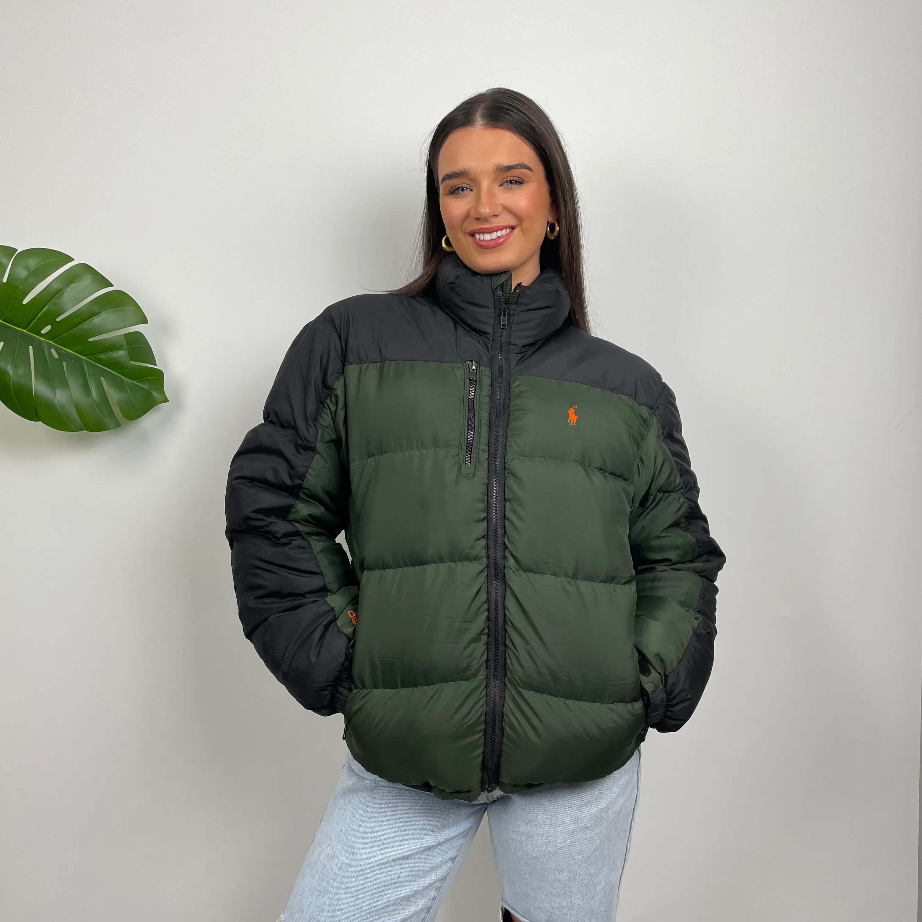 Polo Ralph Lauren Green Embroidered Logo Puffer Jacket (L) - Image 5