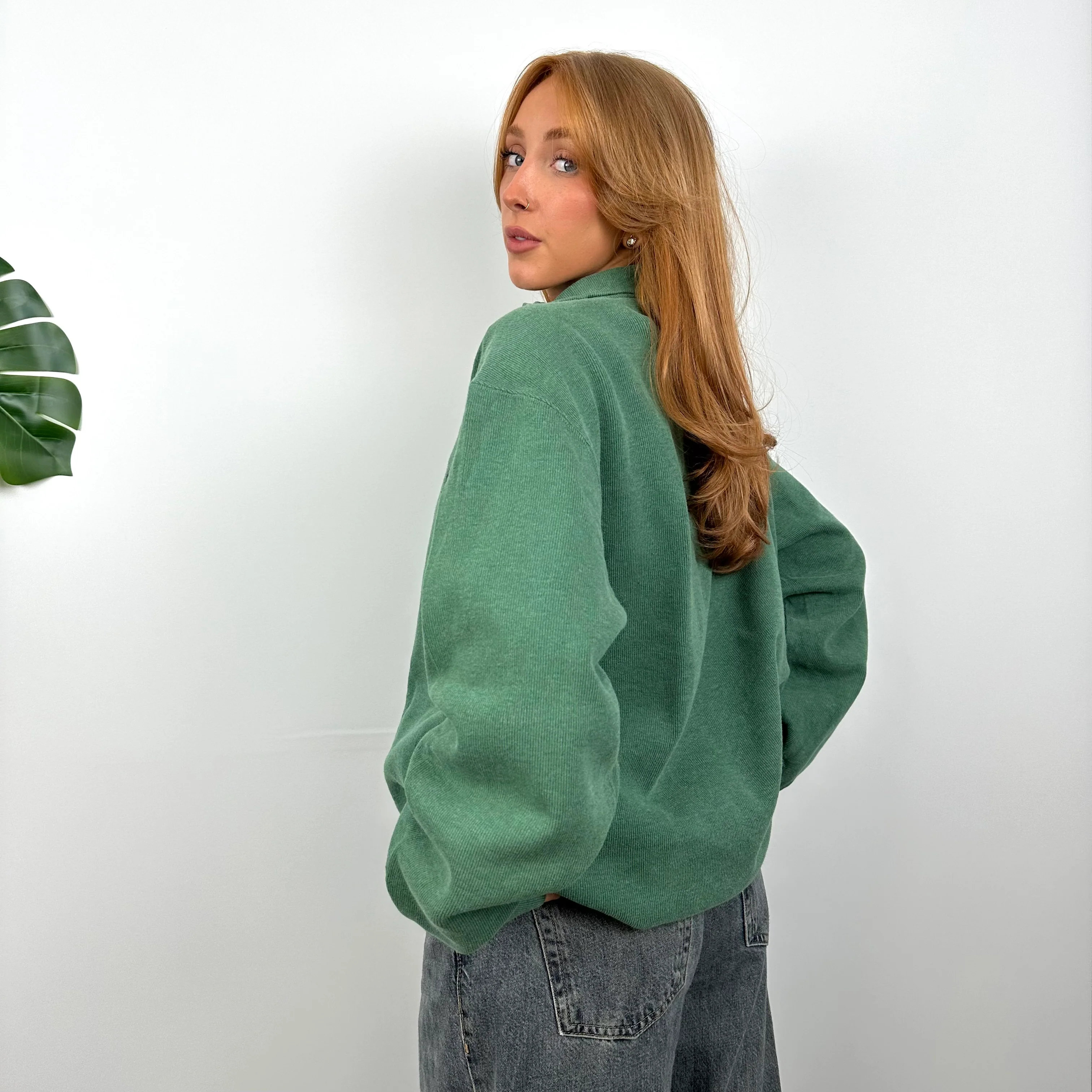 Polo Ralph Lauren Green Embroidered Logo Quarter Zip Sweatshirt (XL) - Image 6