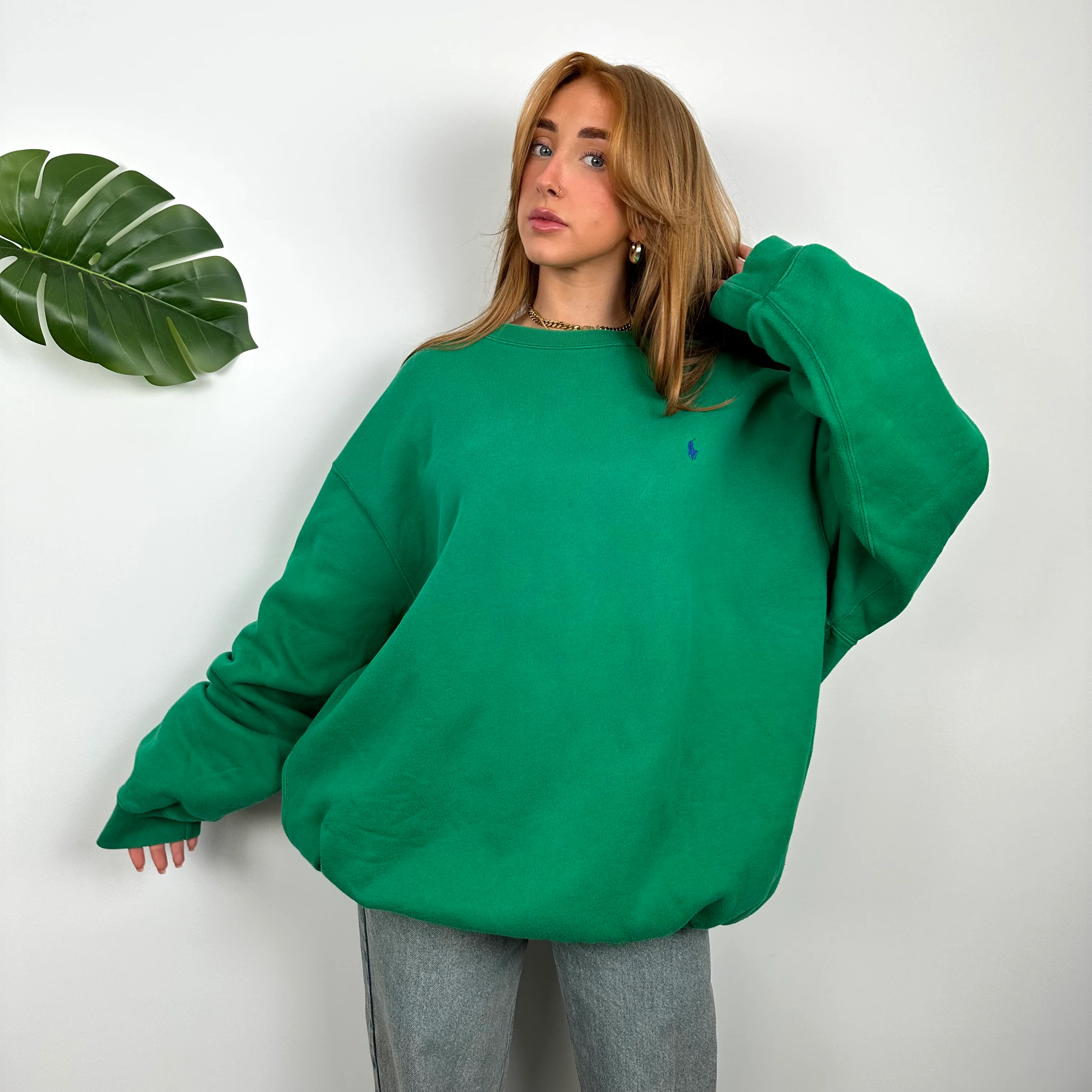 Polo Ralph Lauren Green Embroidered Logo Sweatshirt (XL) - Image 5