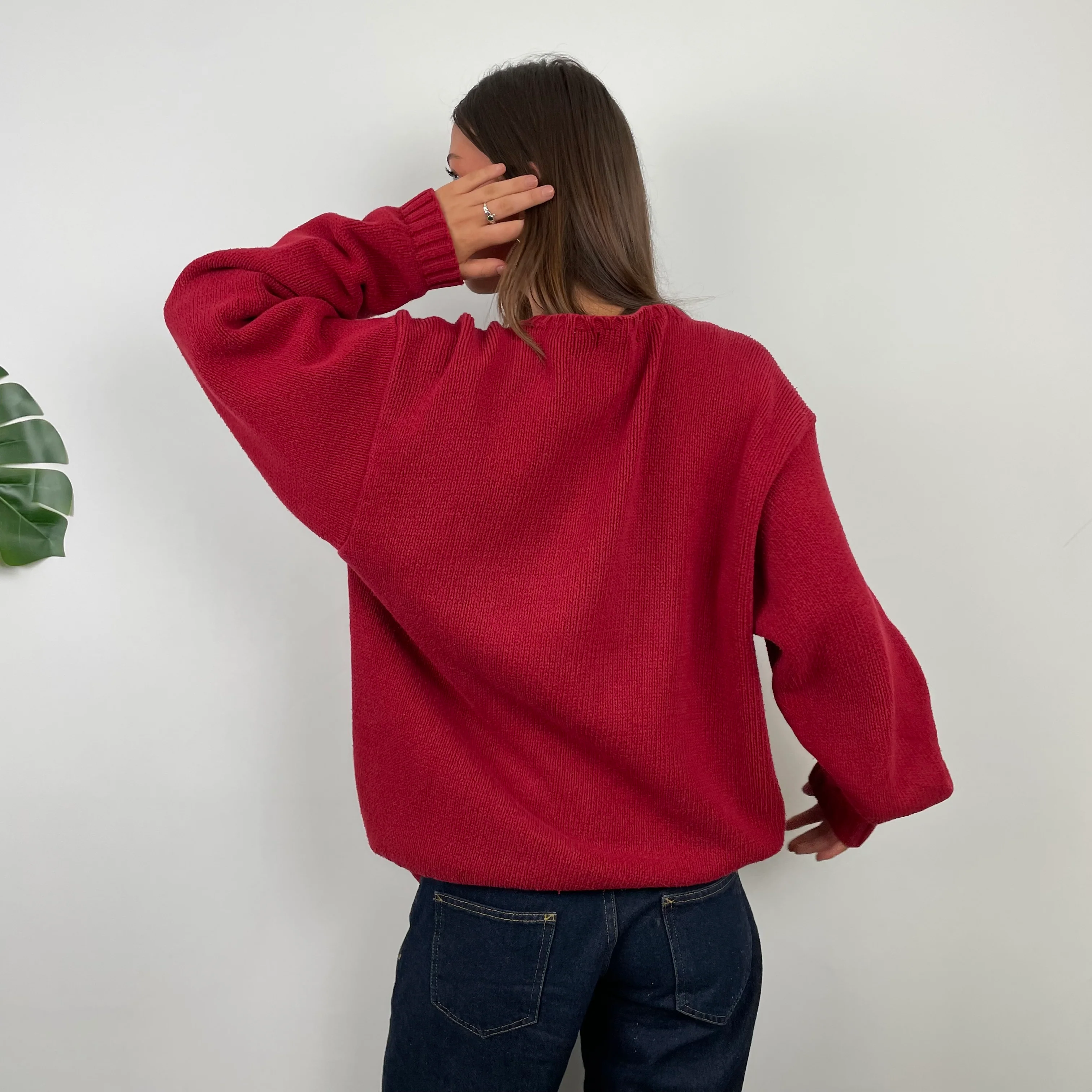 Polo Ralph Lauren RARE Red Embroidered Logo Knitted Sweater (L) - Image 8