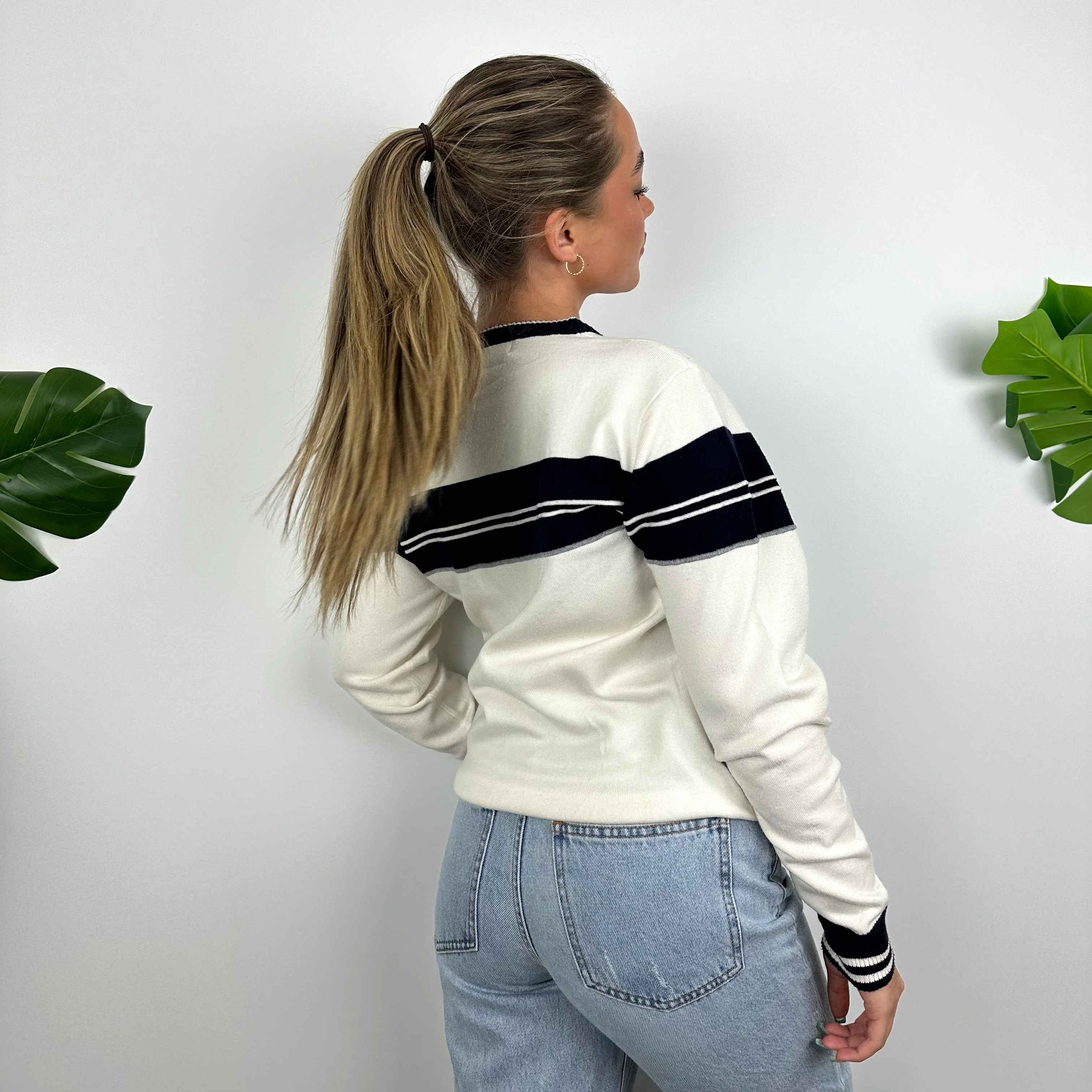 Polo Ralph Lauren RARE White Embroidered Logo Sweater (M) - Image 4