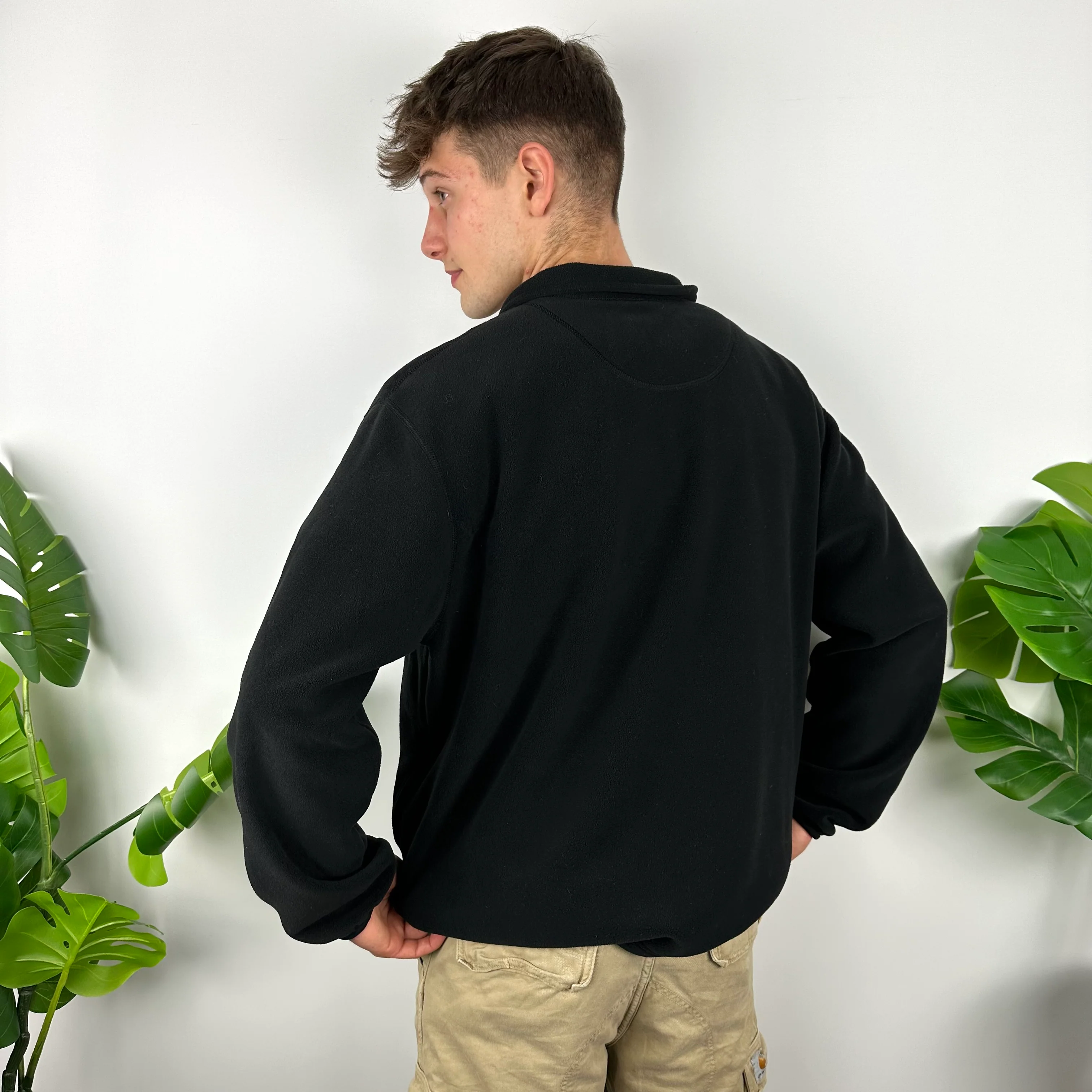 Polo Ralph Lauren Sport Black Embroidered Spell Out Teddy Bear Fleece Quarter Zip Sweatshirt (XL) - Image 4