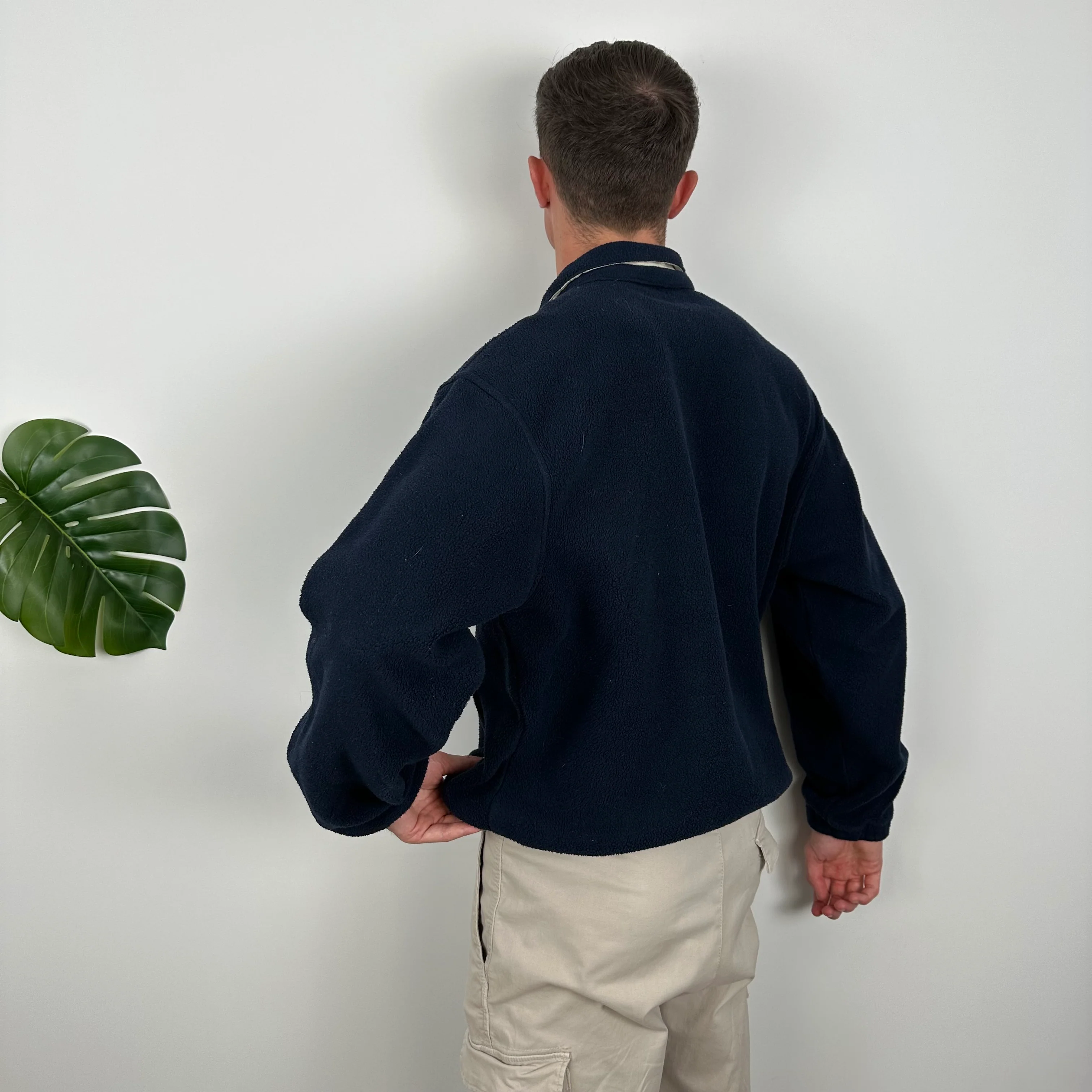 Polo Ralph Lauren Sport Navy Embroidered Spell Out Teddy Bear Fleece Zip Up Jacket (M) - Image 4