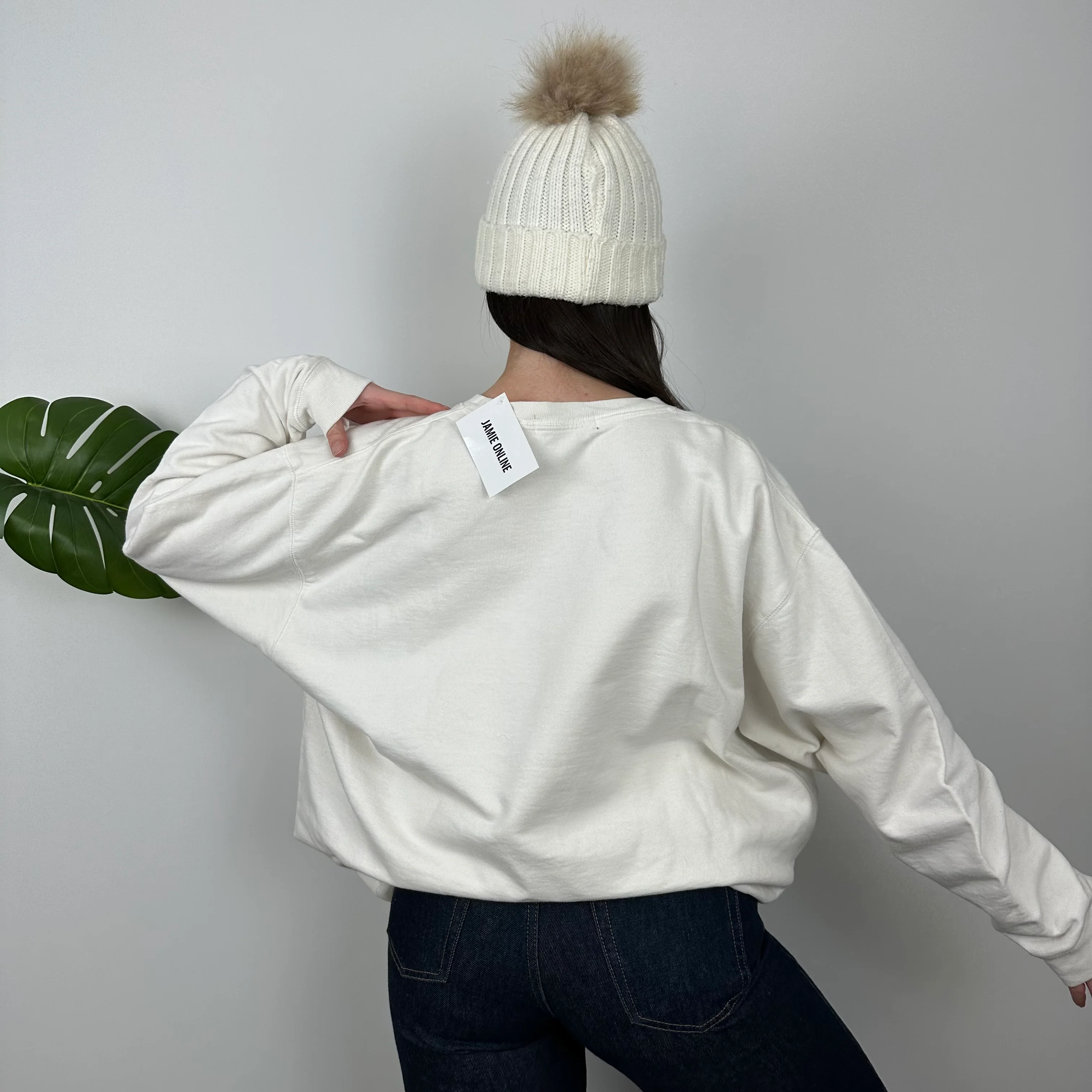 Polo Ralph Lauren White Embroidered Logo Sweatshirt (XL) - Image 5