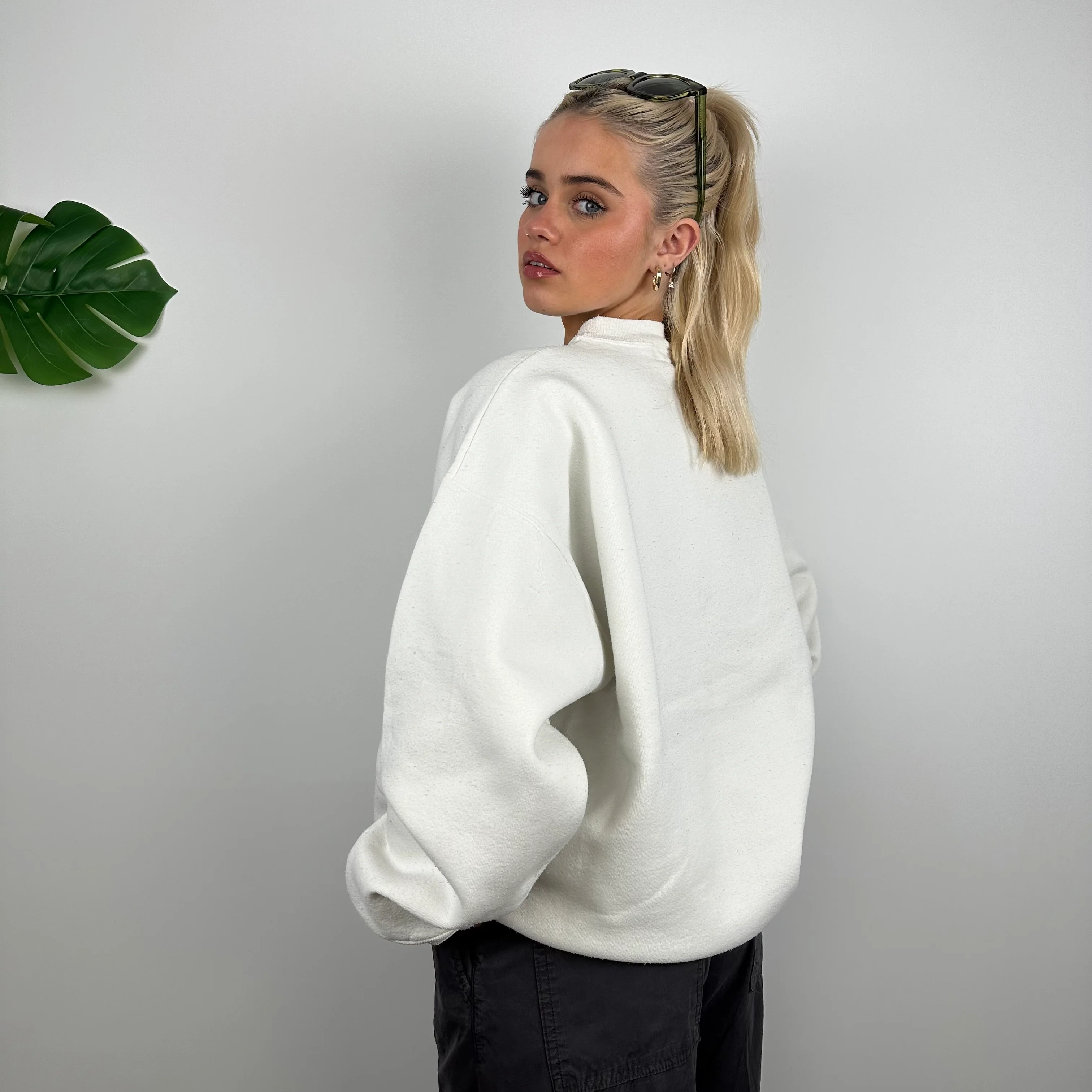 Polo Ralph Lauren White Embroidered Logo Sweatshirt (L) - Image 7