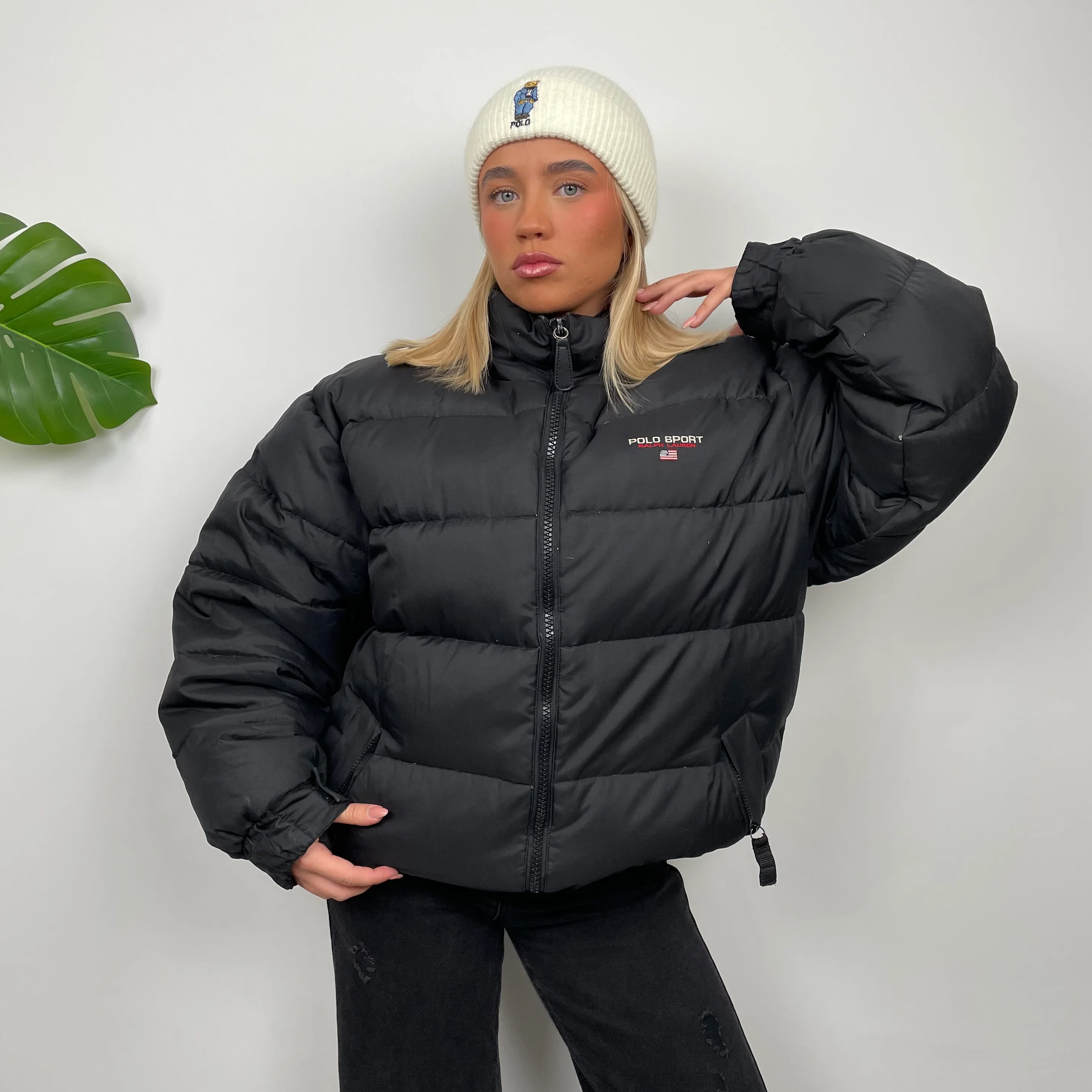 Polo Sport Ralph Lauren RARE Black Puffer Jacket (L) - Image 3