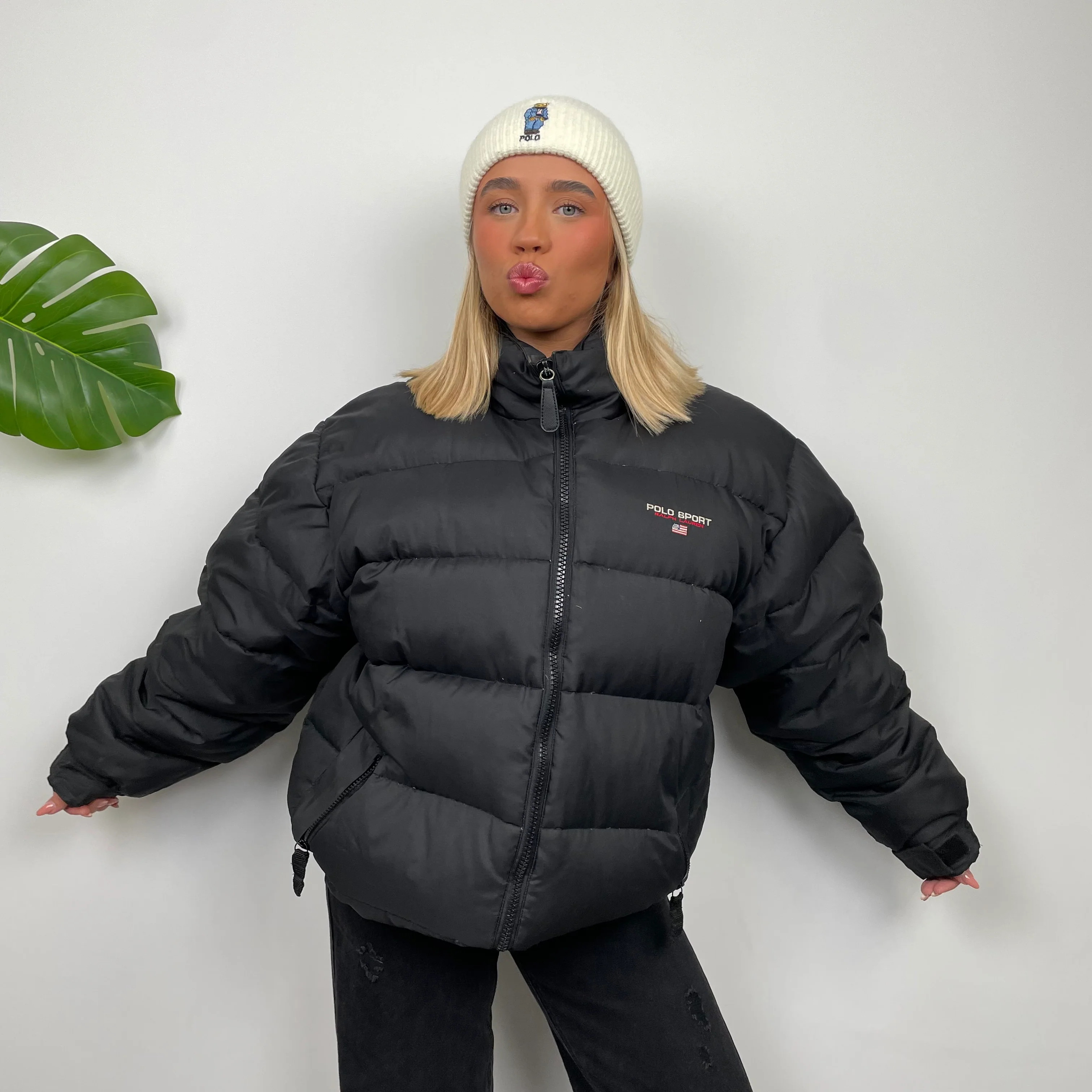 Polo Sport Ralph Lauren RARE Black Puffer Jacket (L) - Image 4