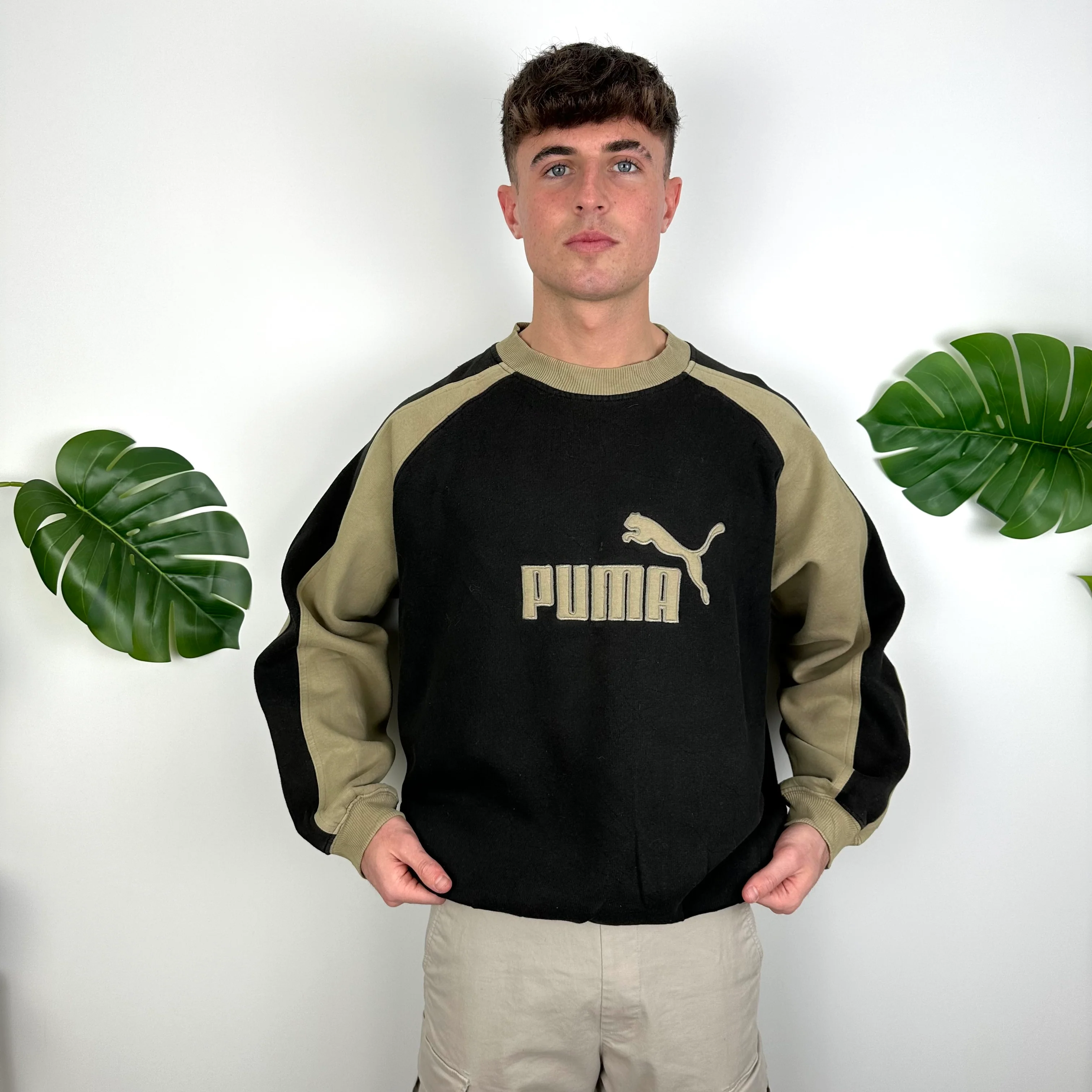 Puma Black Embroidered Spell Out Sweatshirt (XL) - Image 2