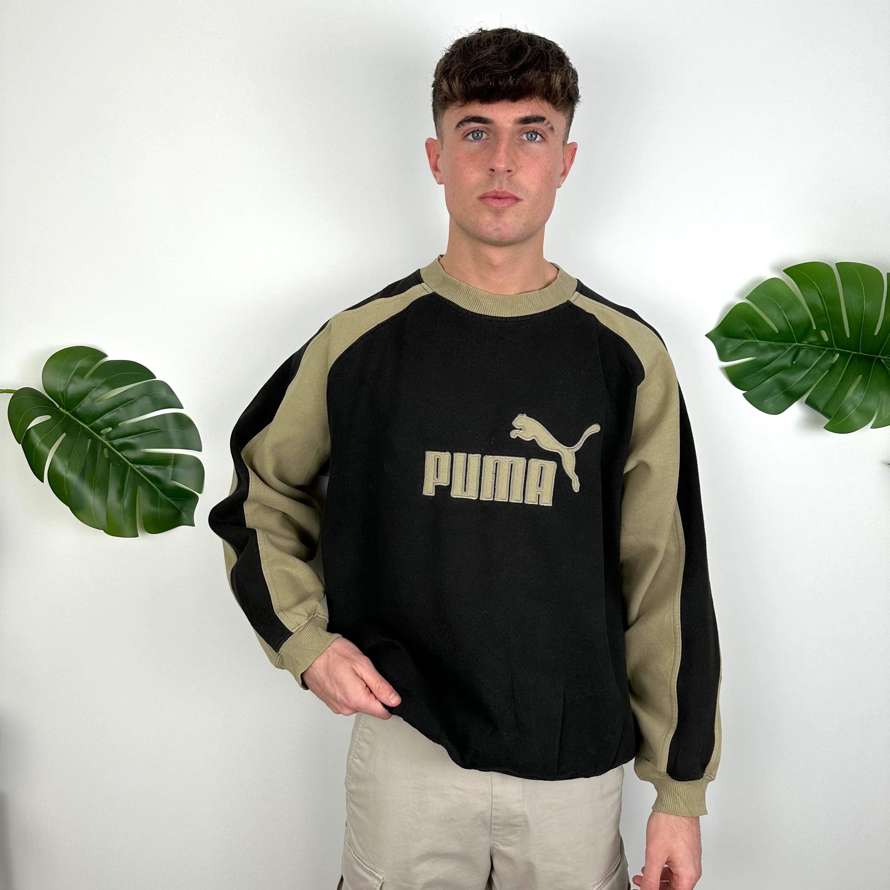 Puma Black Embroidered Spell Out Sweatshirt (XL) - Image 6