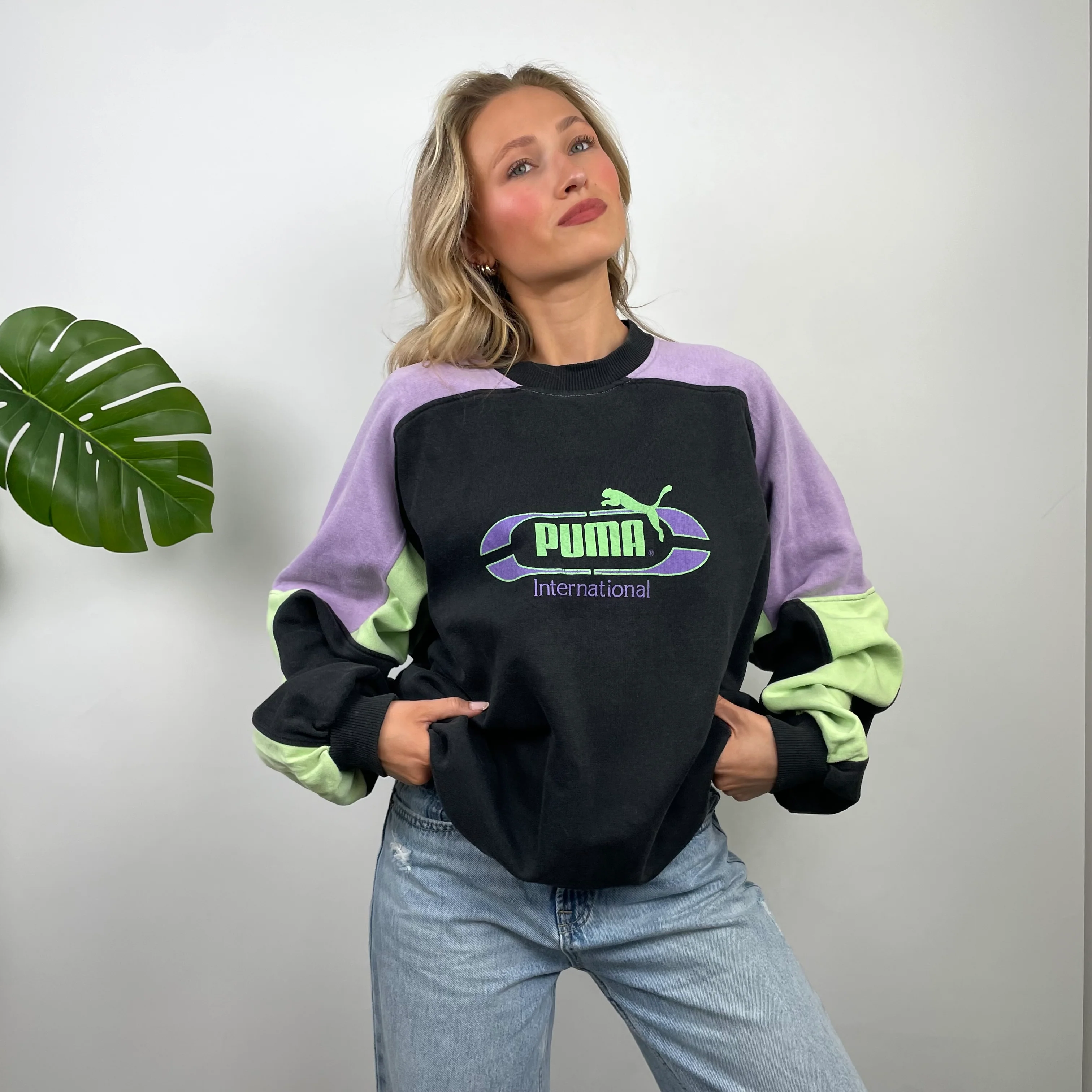 PUMA RARE Black Spell Out Sweatshirt (L) - Image 3