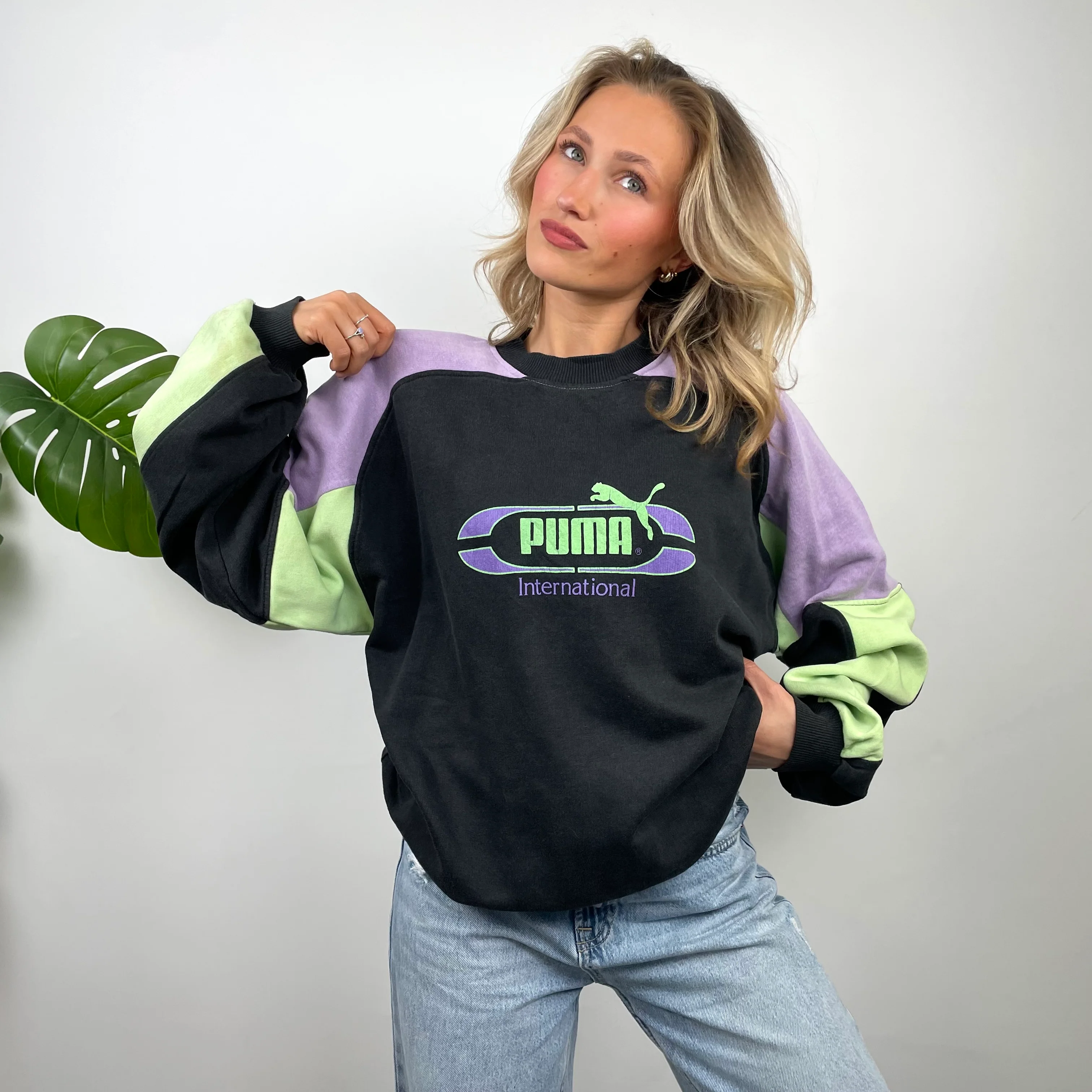 PUMA RARE Black Spell Out Sweatshirt (L) - Image 6