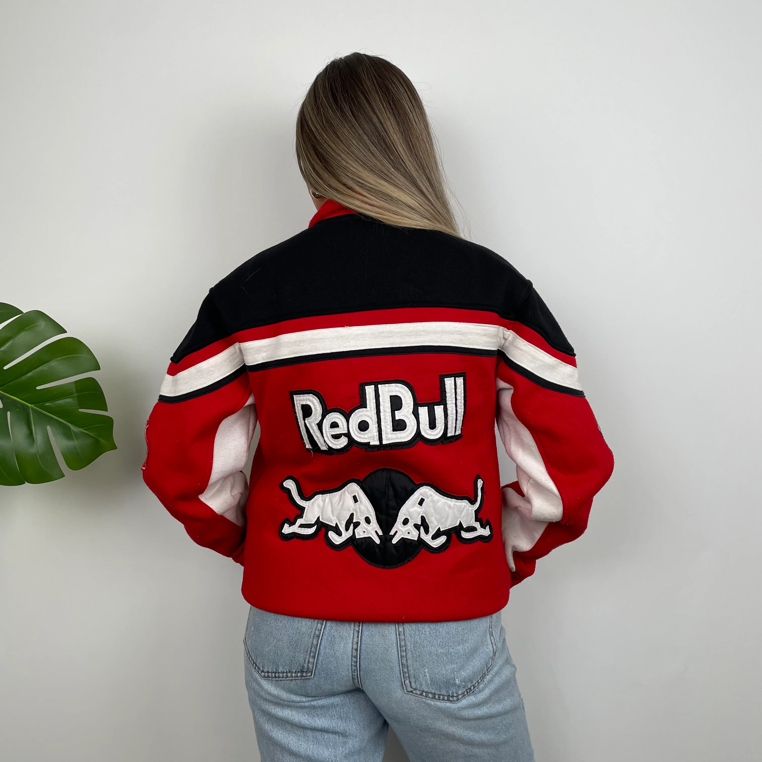 Red Bull Racing Red Embroidered Spell Out Zip Up Jacket (M) - Image 7