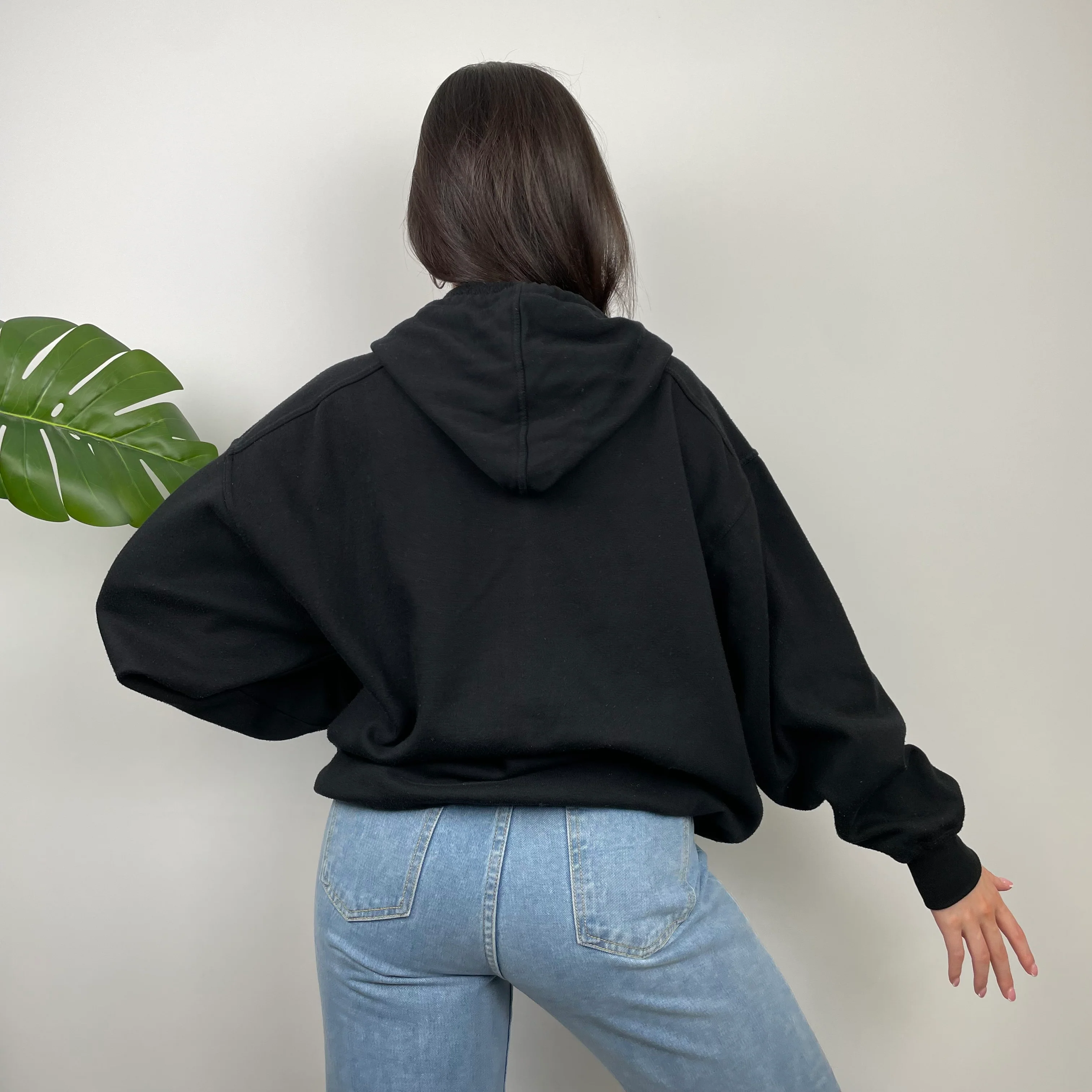 Reebok Black Embroidered Spell Out Hoodie (L) - Image 4