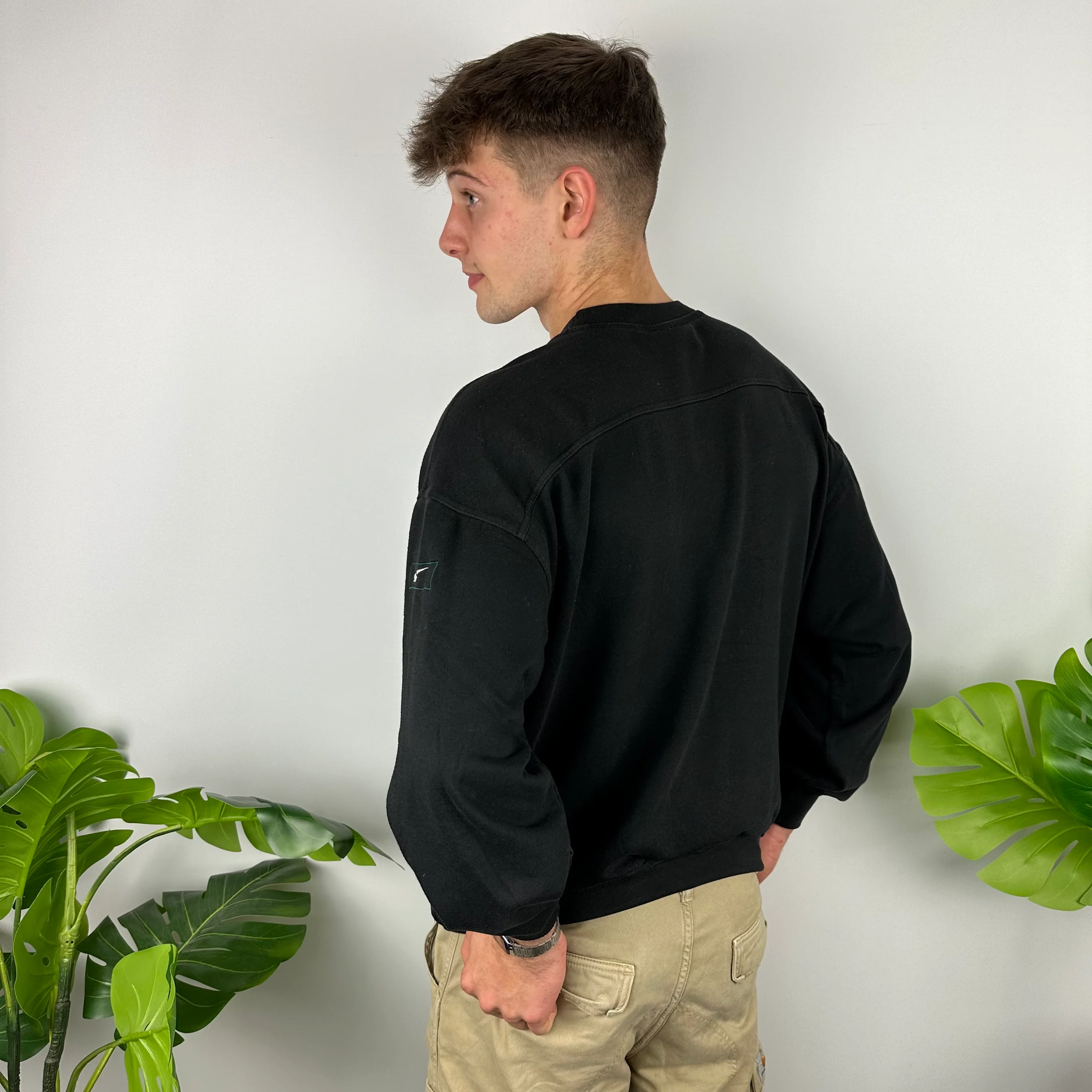 Reebok Black Embroidered Spell Out Sweatshirt (M) - Image 5