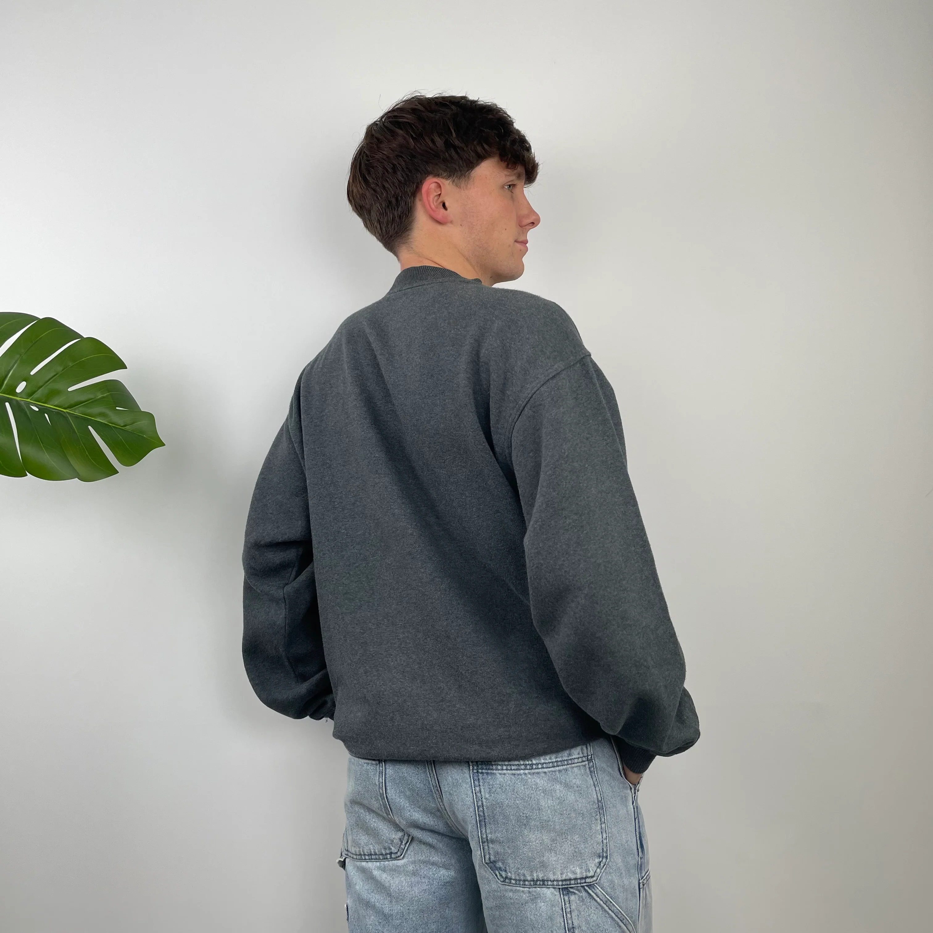 Reebok Grey Embroidered Logo Sweatshirt (XL) - Image 4