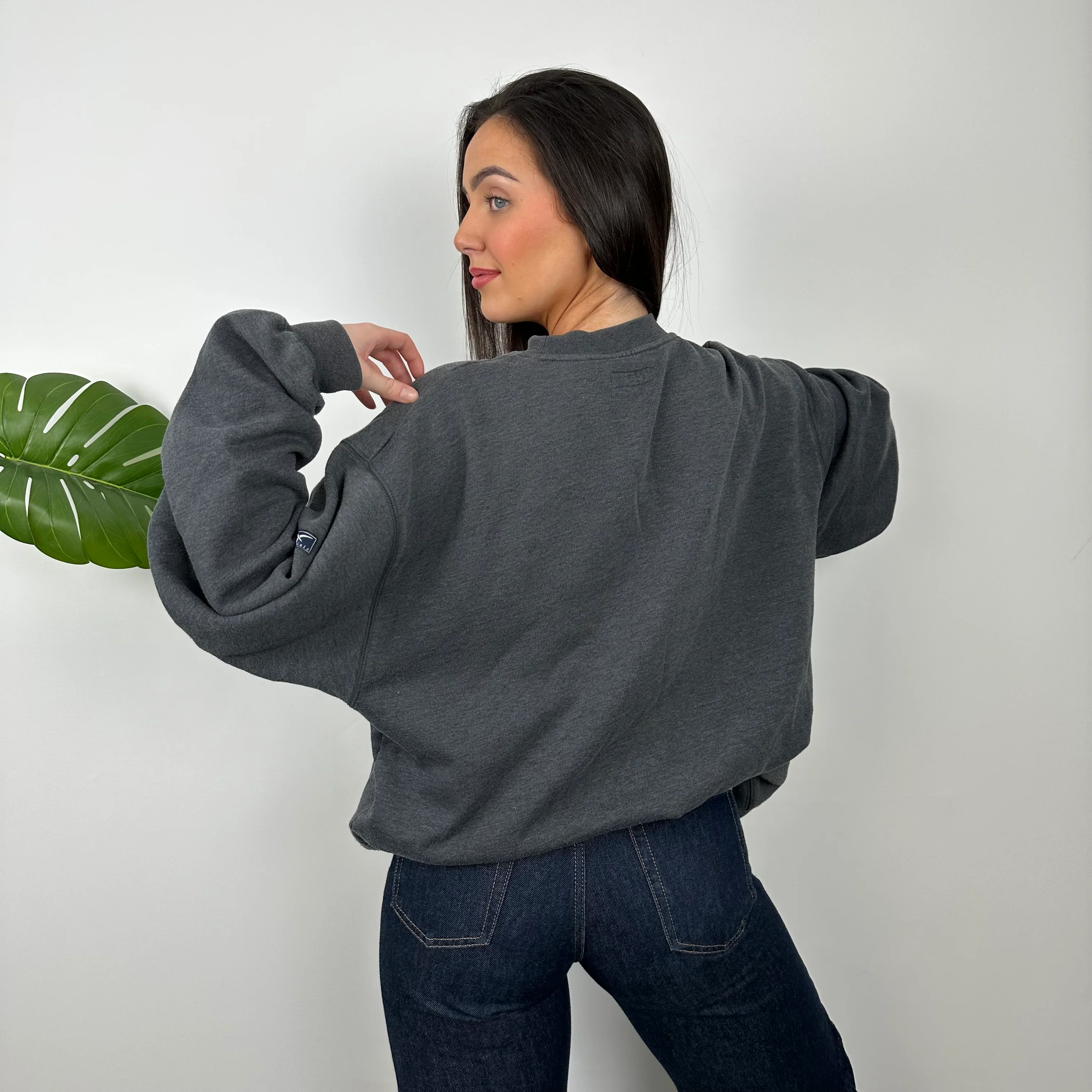 Reebok Grey Embroidered Logo Sweatshirt (L) - Image 8