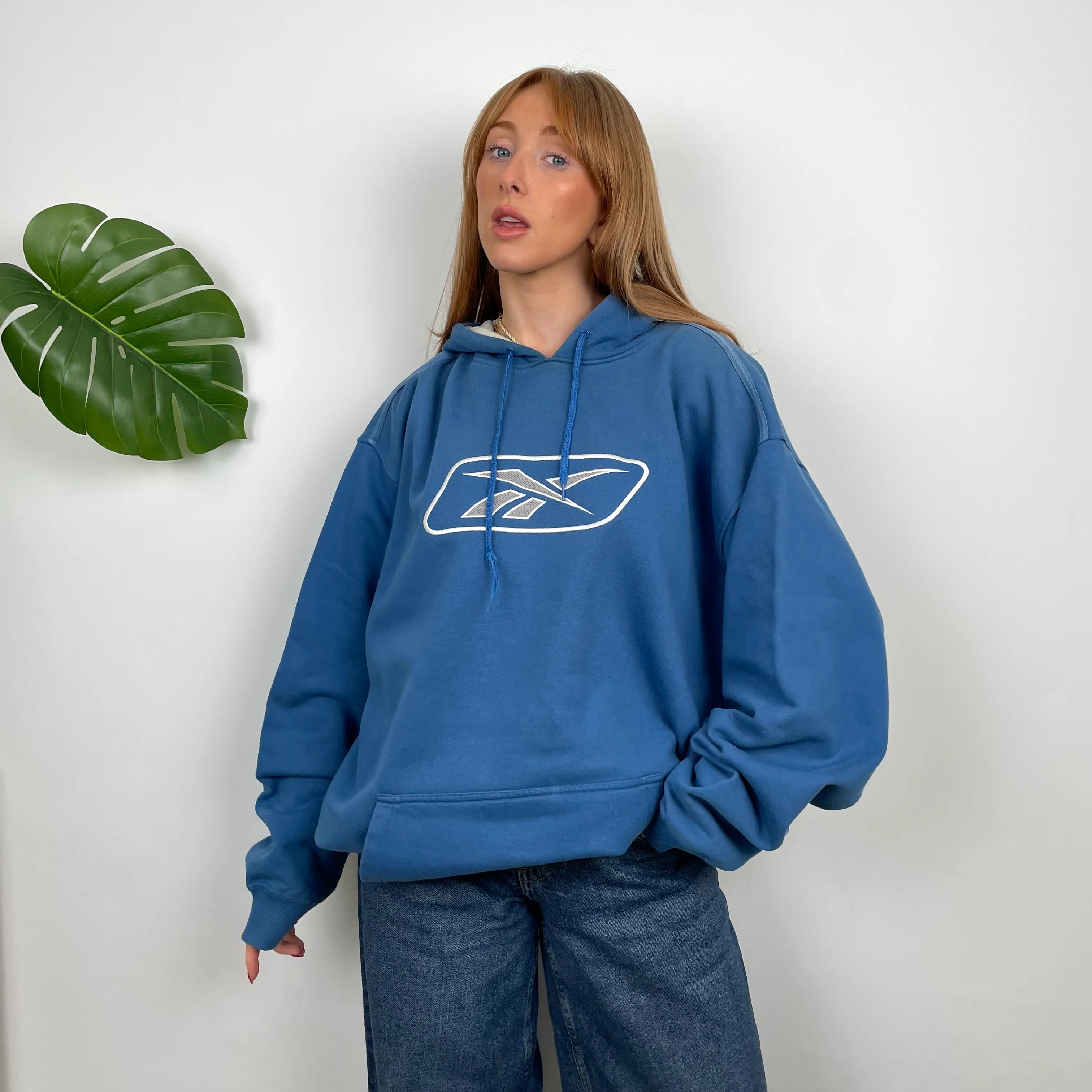 Reebok RARE Blue Spell Out Hoodie (XL)