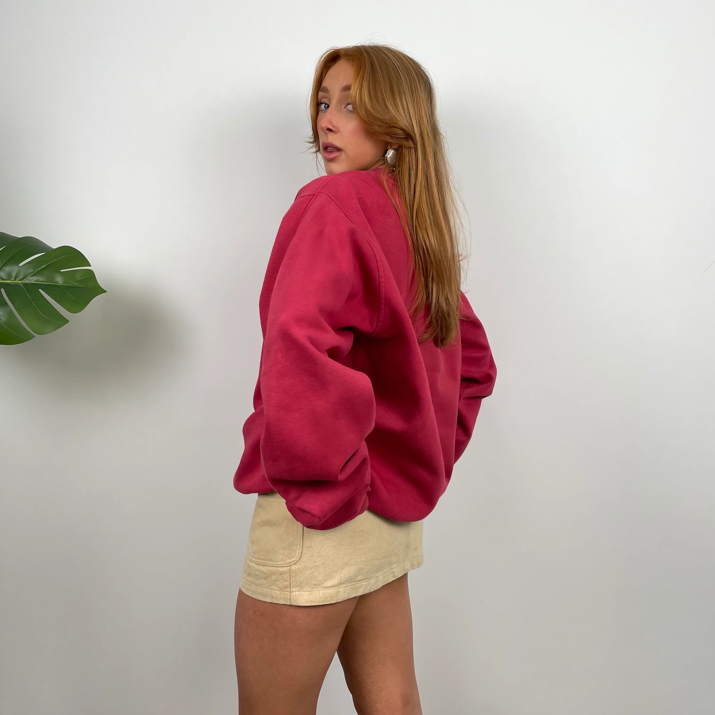 Reebok Red Embroidered Spell Out Sweatshirt (M) - Image 6