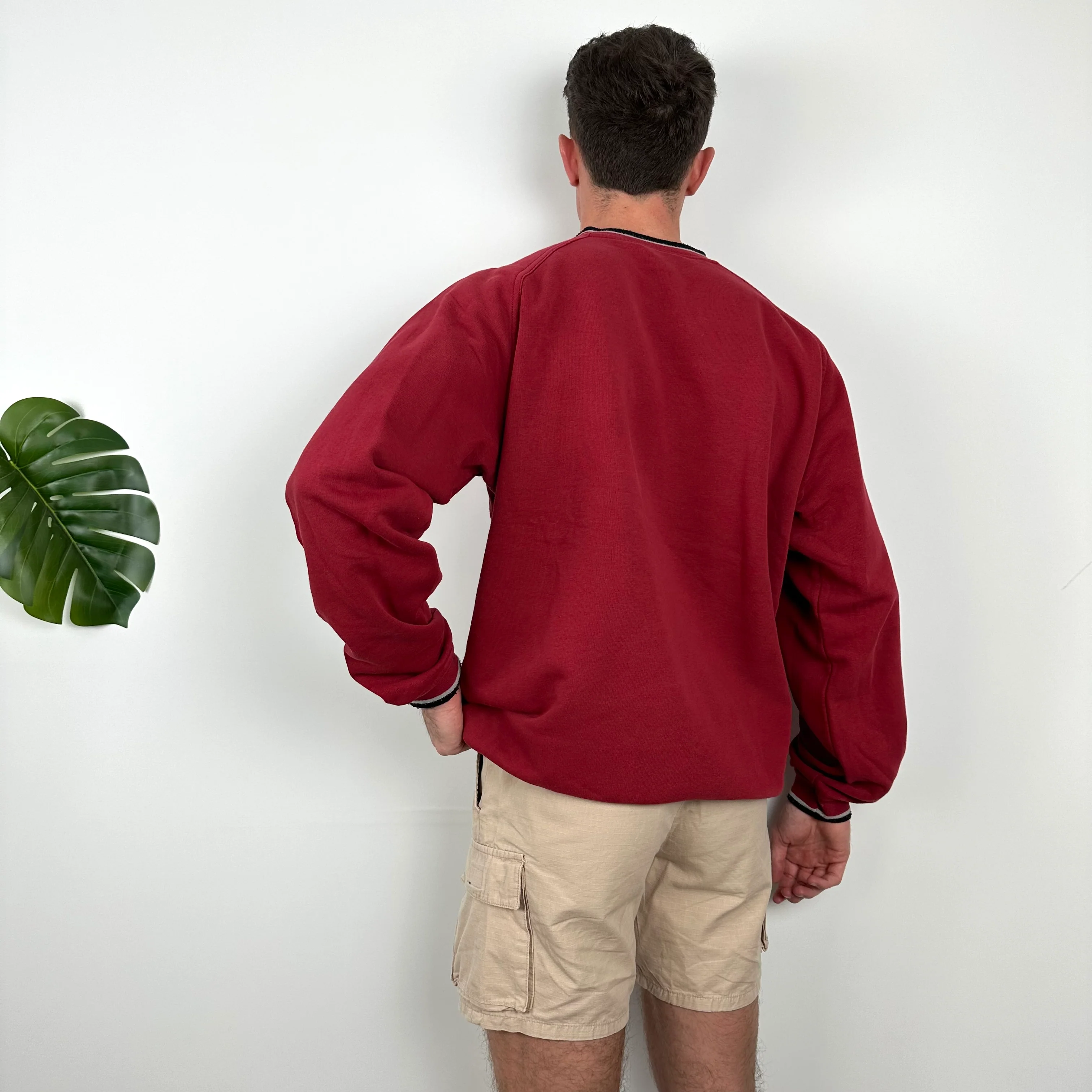 Reebok Red Embroidered Spell Out Sweatshirt (L) - Image 6