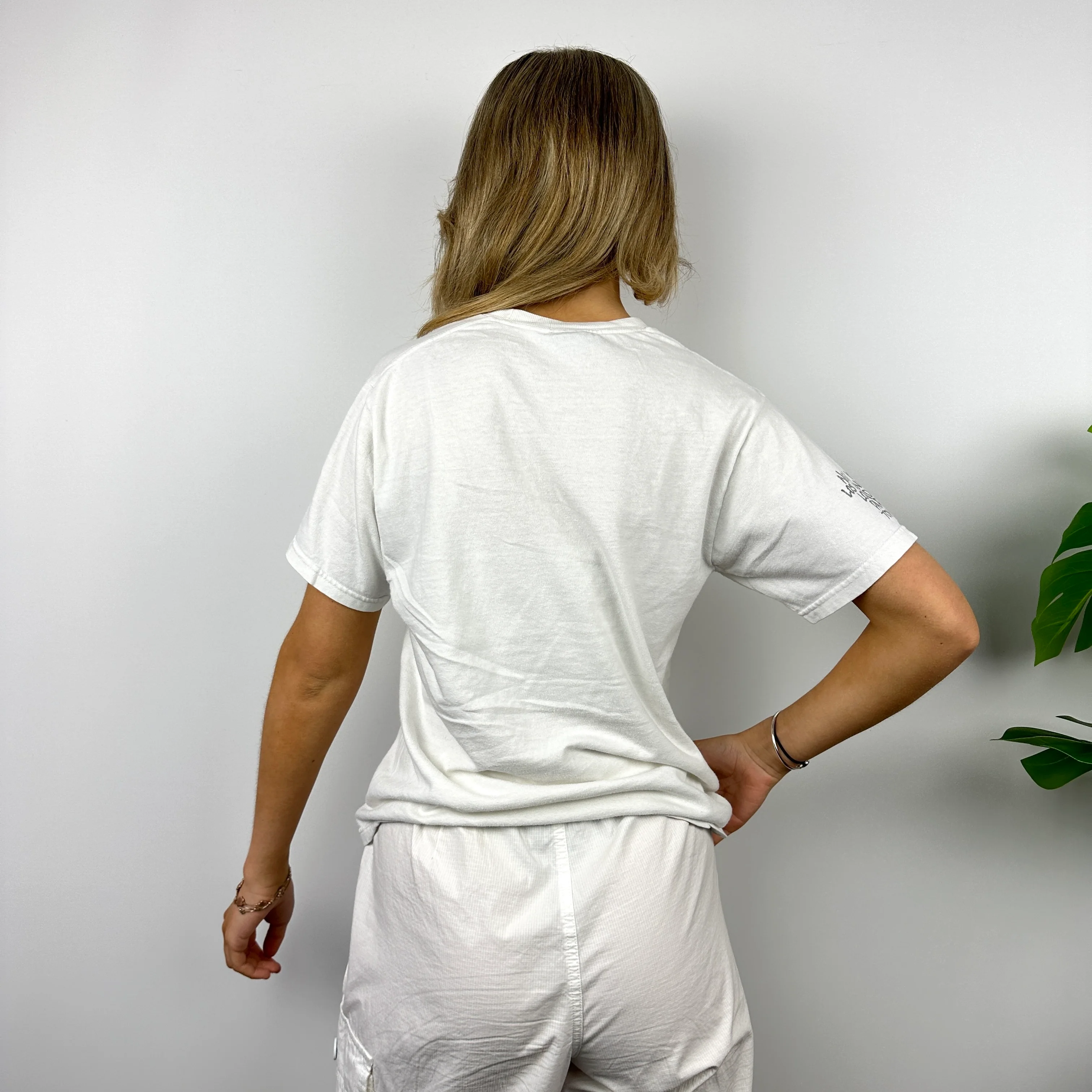Stussy International RARE White Spell Out T Shirt (S) - Image 6