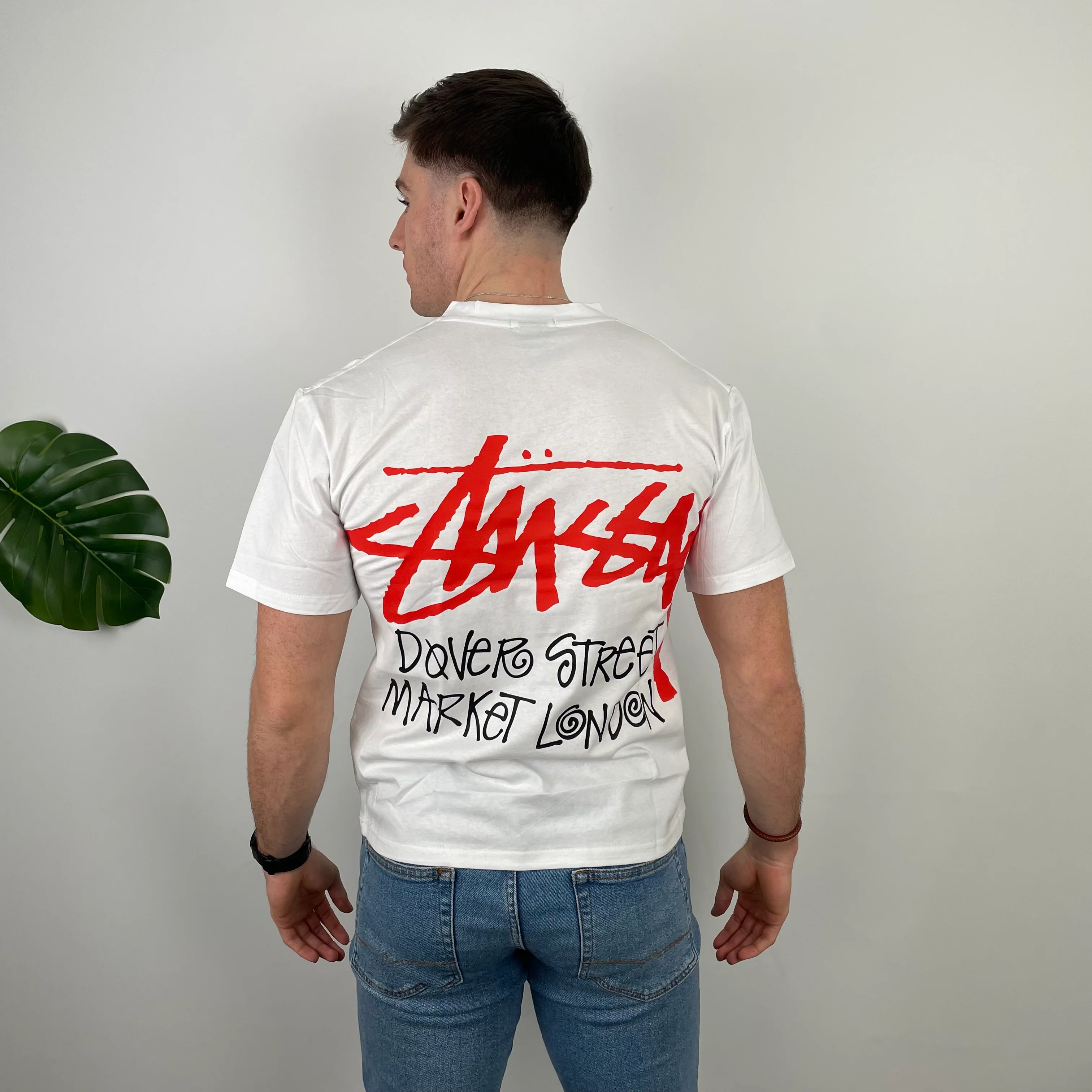 Stussy RARE White Spell Out T Shirt (M)