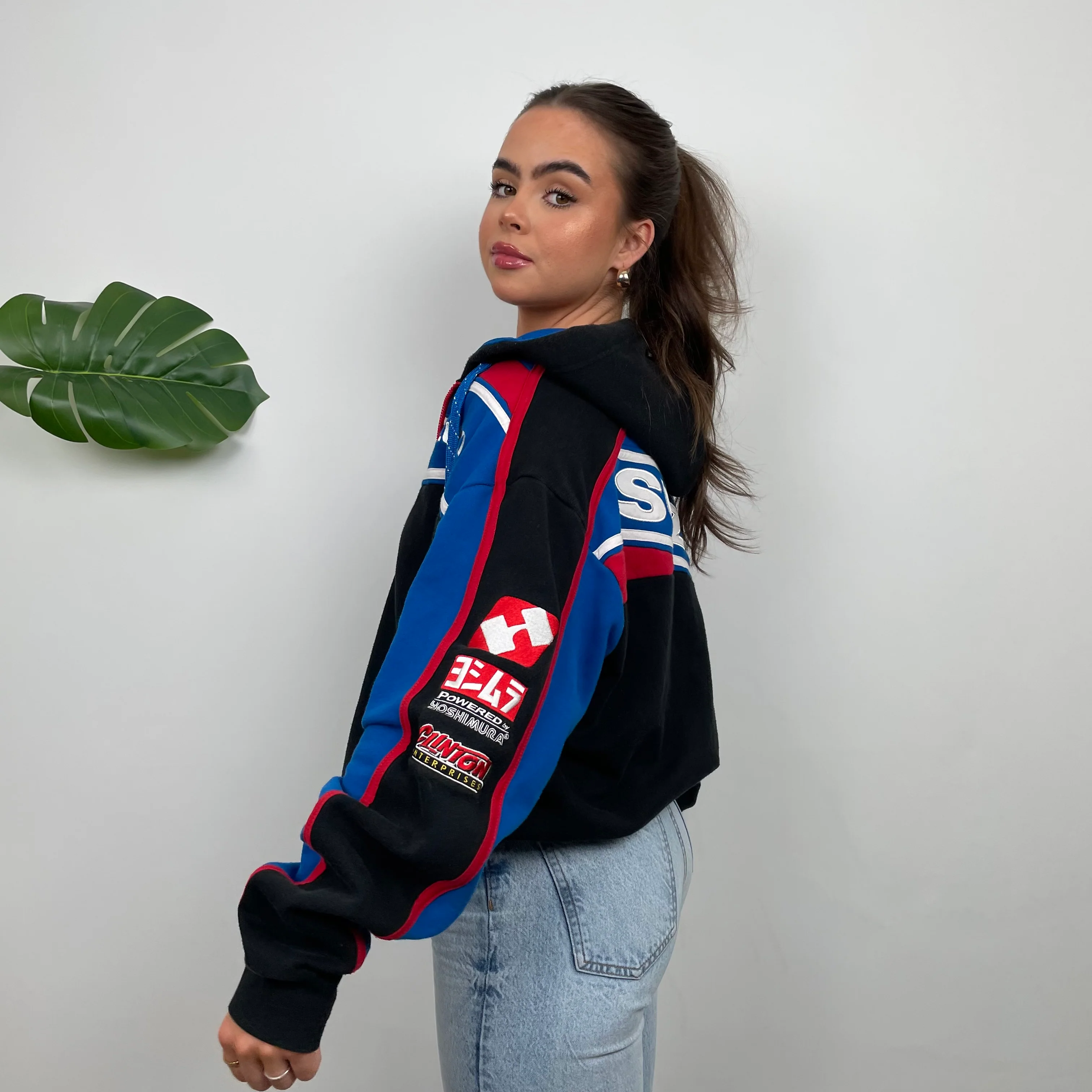 Suzuki Racing Black Embroidered Spell Out Zip Up Jacket (L) - Image 10