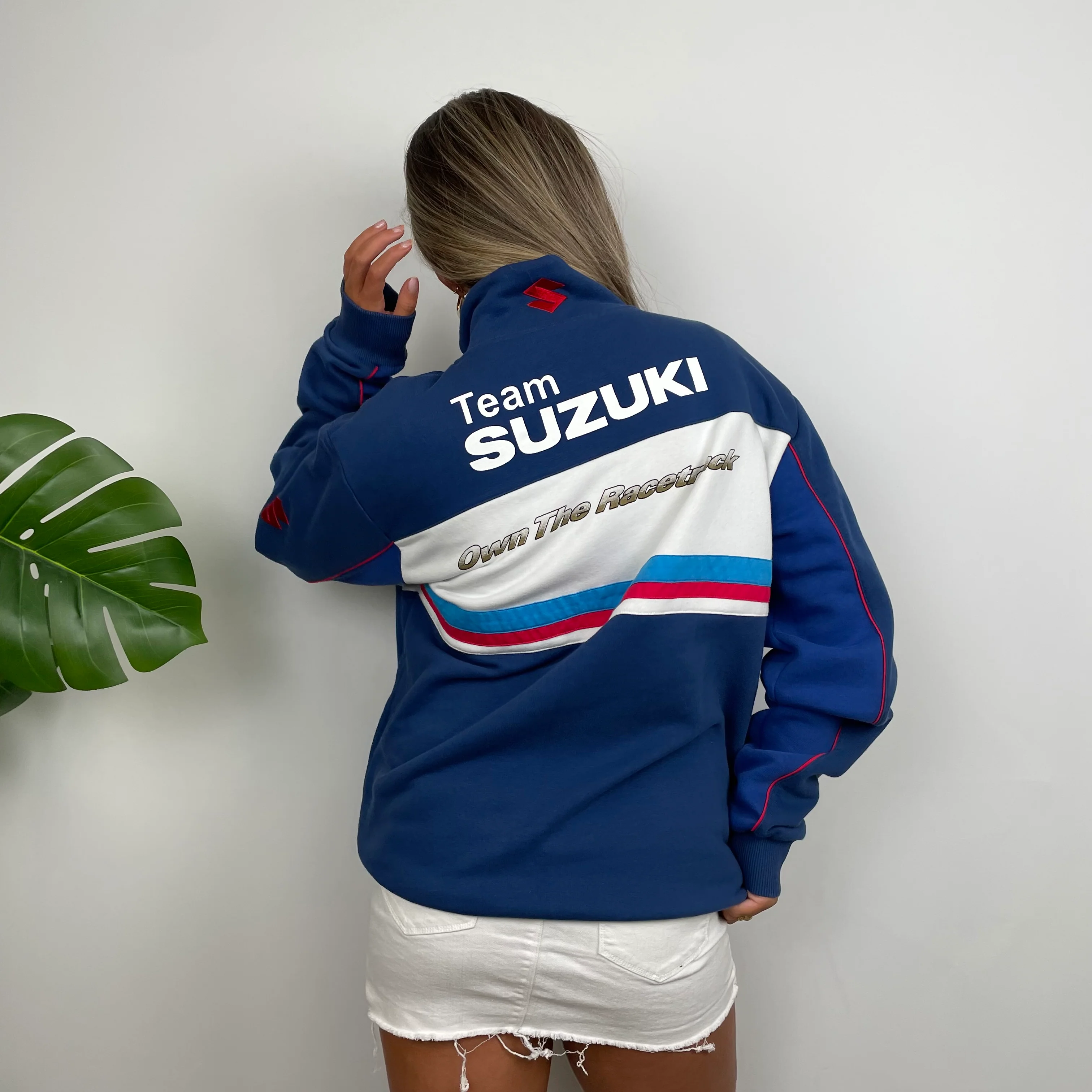 Suzuki Racing Blue Embroidered Spell Out Zip Up Jacket (XL) - Image 11