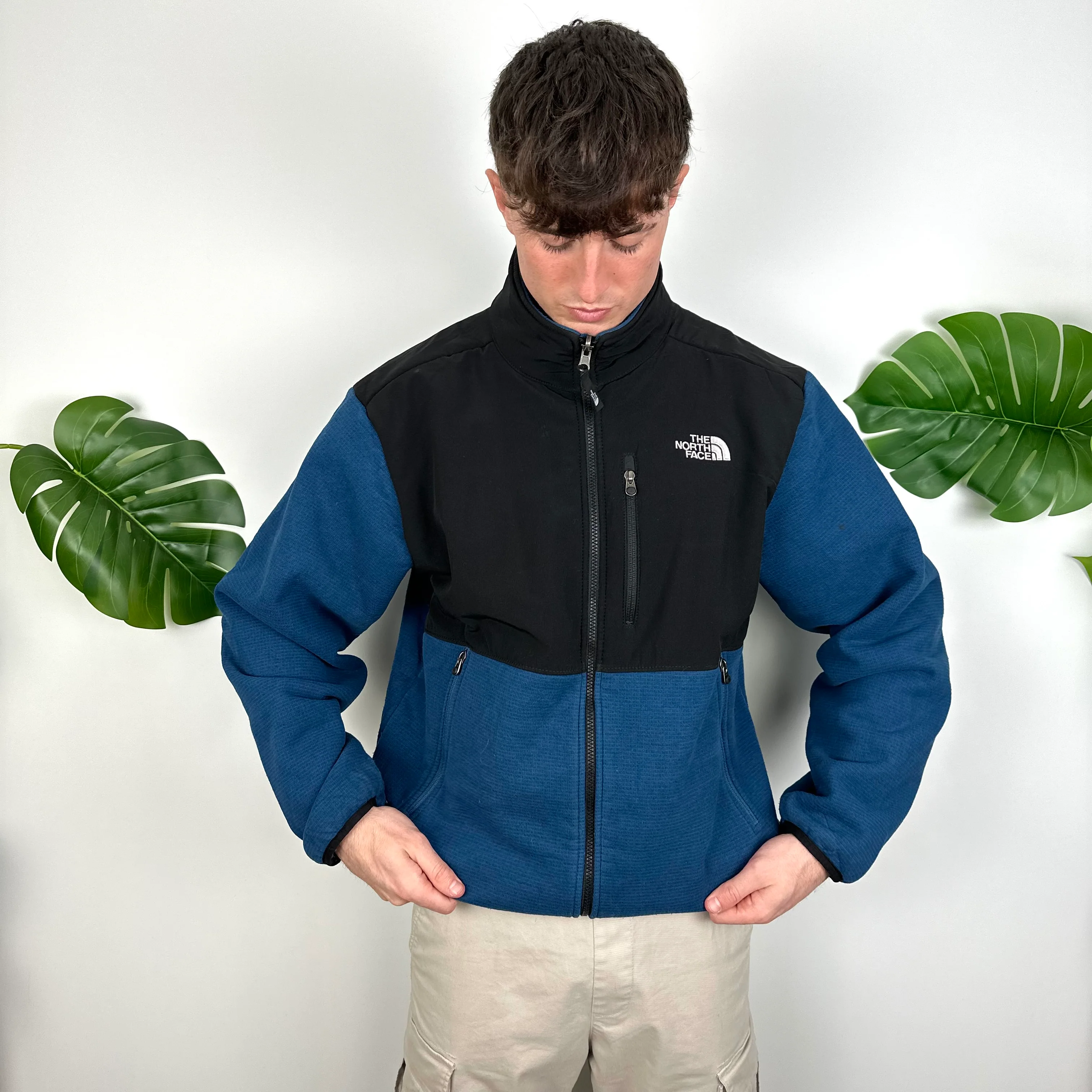 The North Face Black & Blue Denali Fleece Zip Up Jacket (L) - Image 2