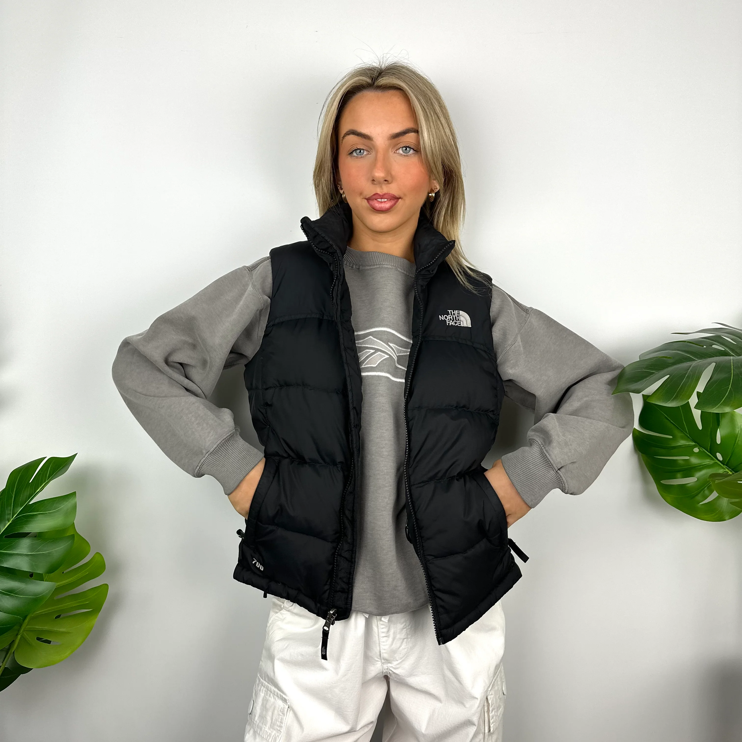 The North Face Black Nuptse 700 Puffer Gilet (S)